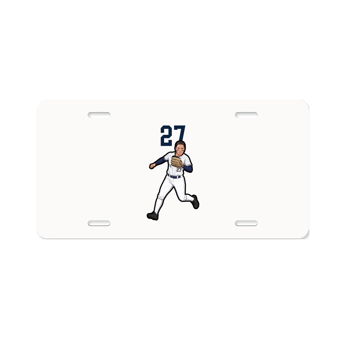 License Plate — Number Top in Classic