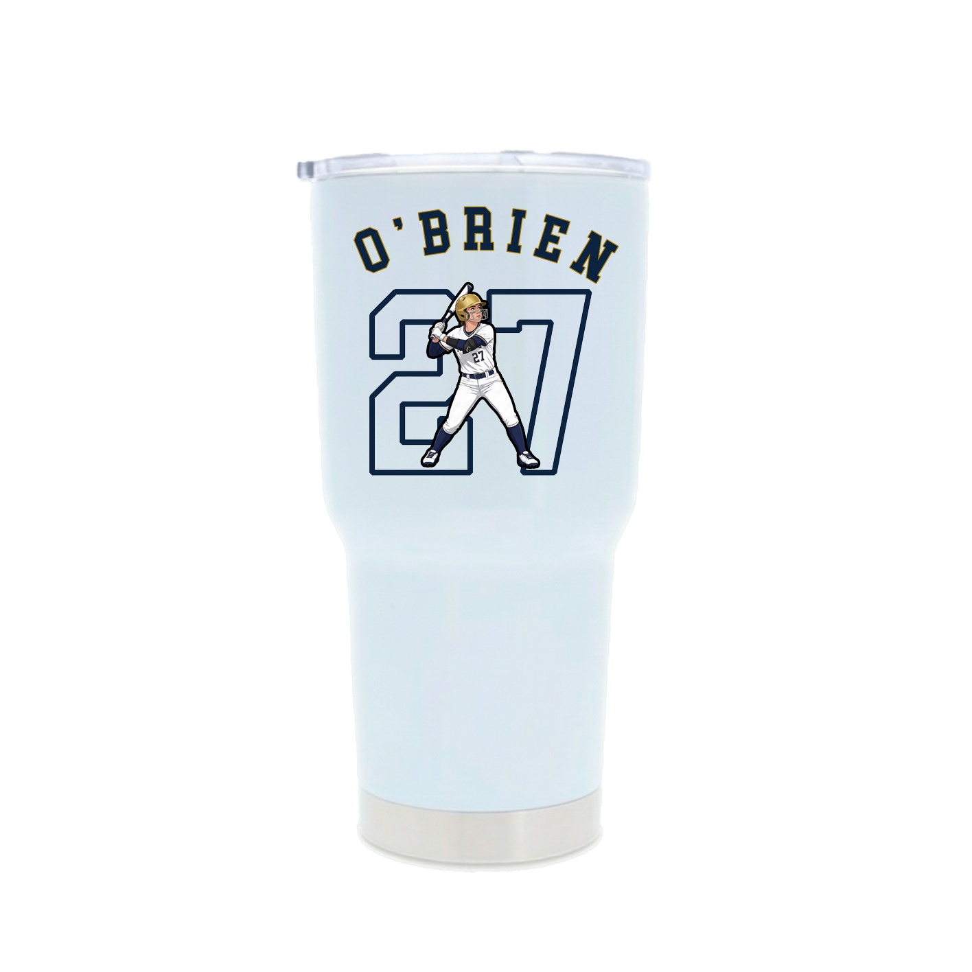 30oz Stainless Steel Tumbler — Shirsey Arch in White