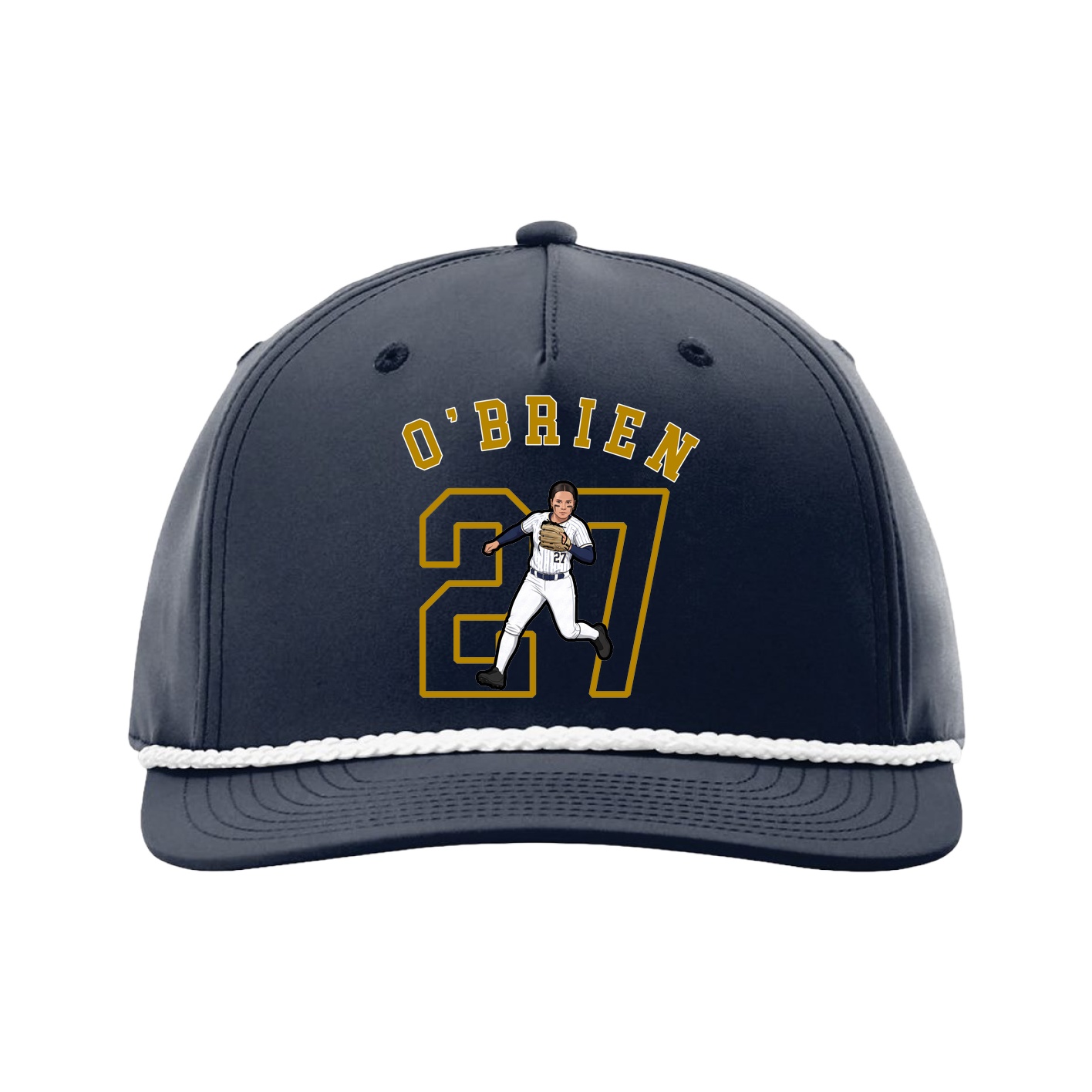 Five-Panel Classic Rope Cap — Shirsey Arch in Navy