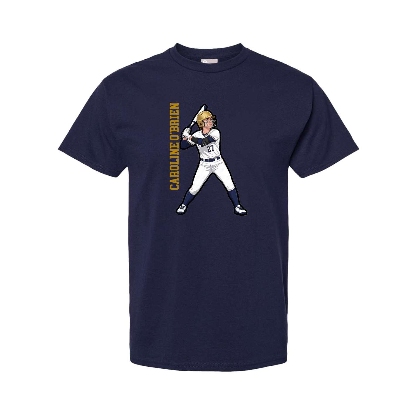 Tee — Name Vertical in Navy