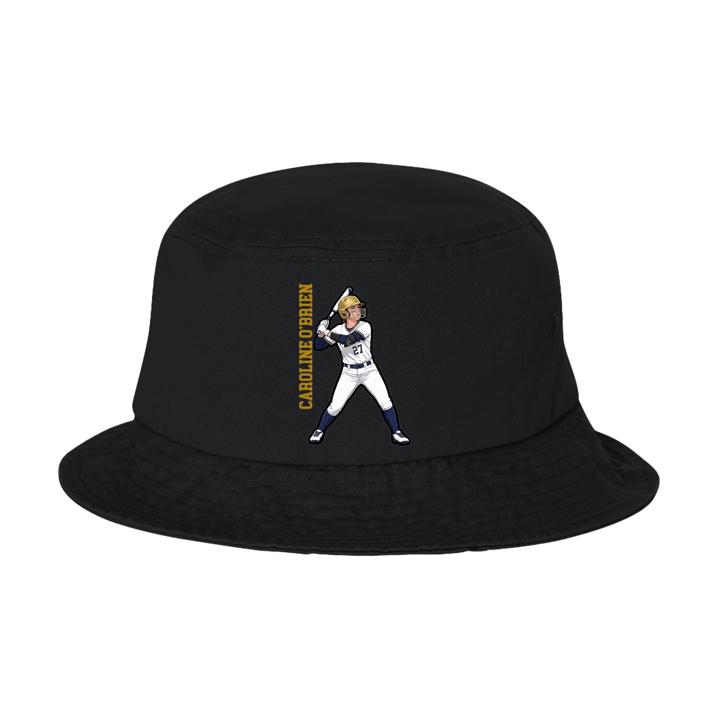 Bucket Cap — Name Vertical in Black