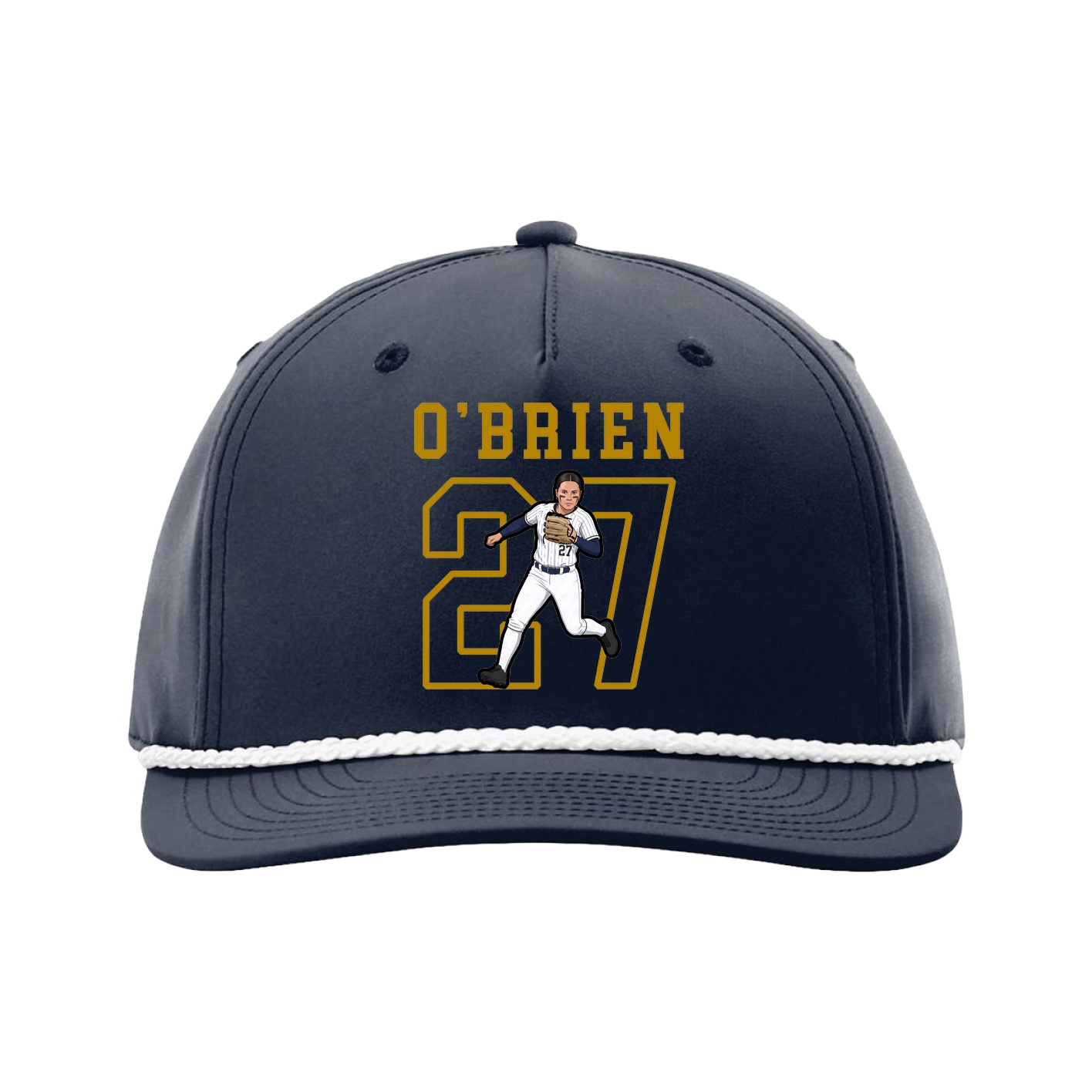 Five-Panel Classic Rope Cap — Shirsey in Navy