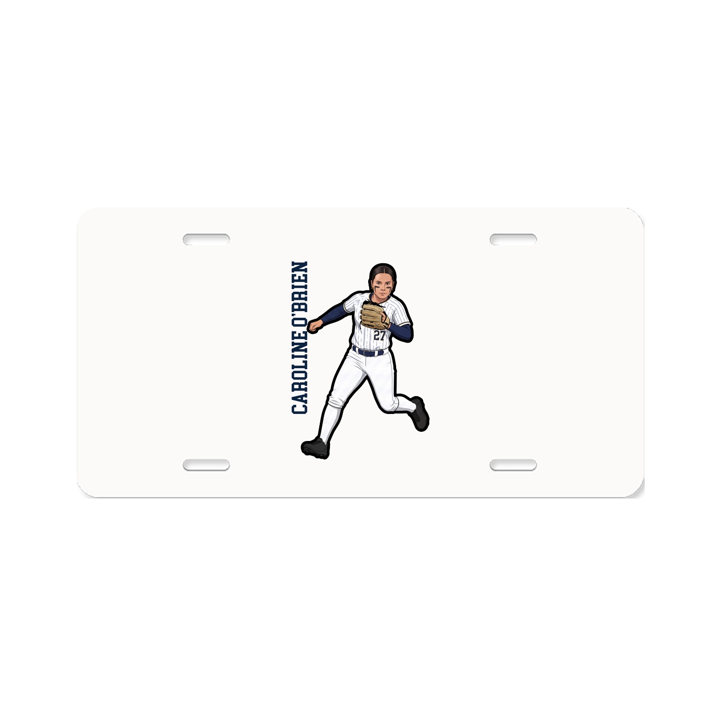 License Plate — Name Vertical in Classic