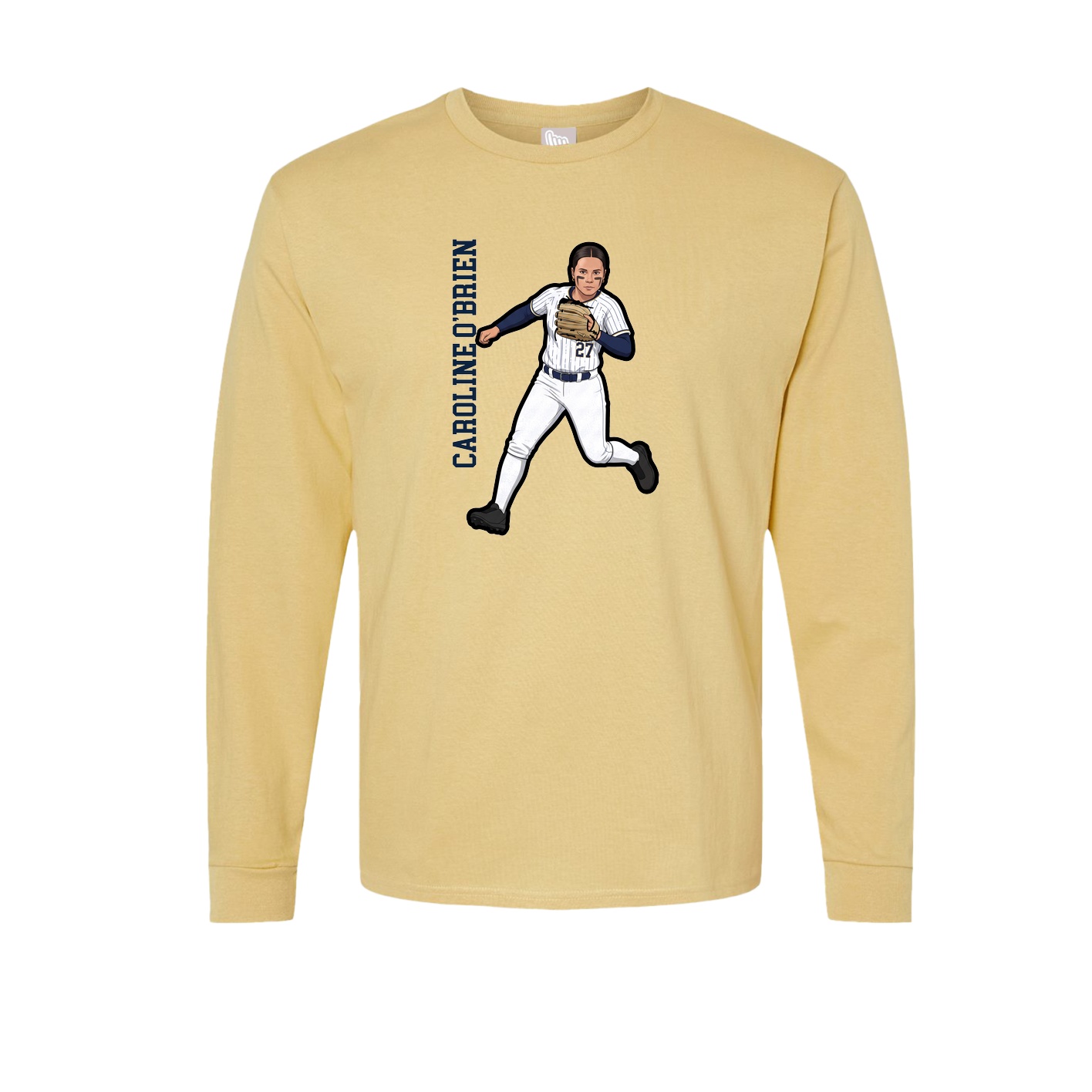 Long Sleeve Tee — Name Vertical in Vegas Gold