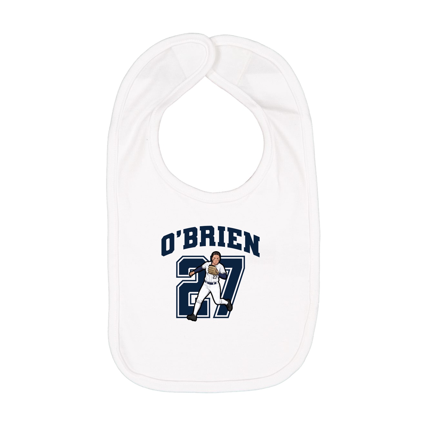 Infant Bib — Number in White