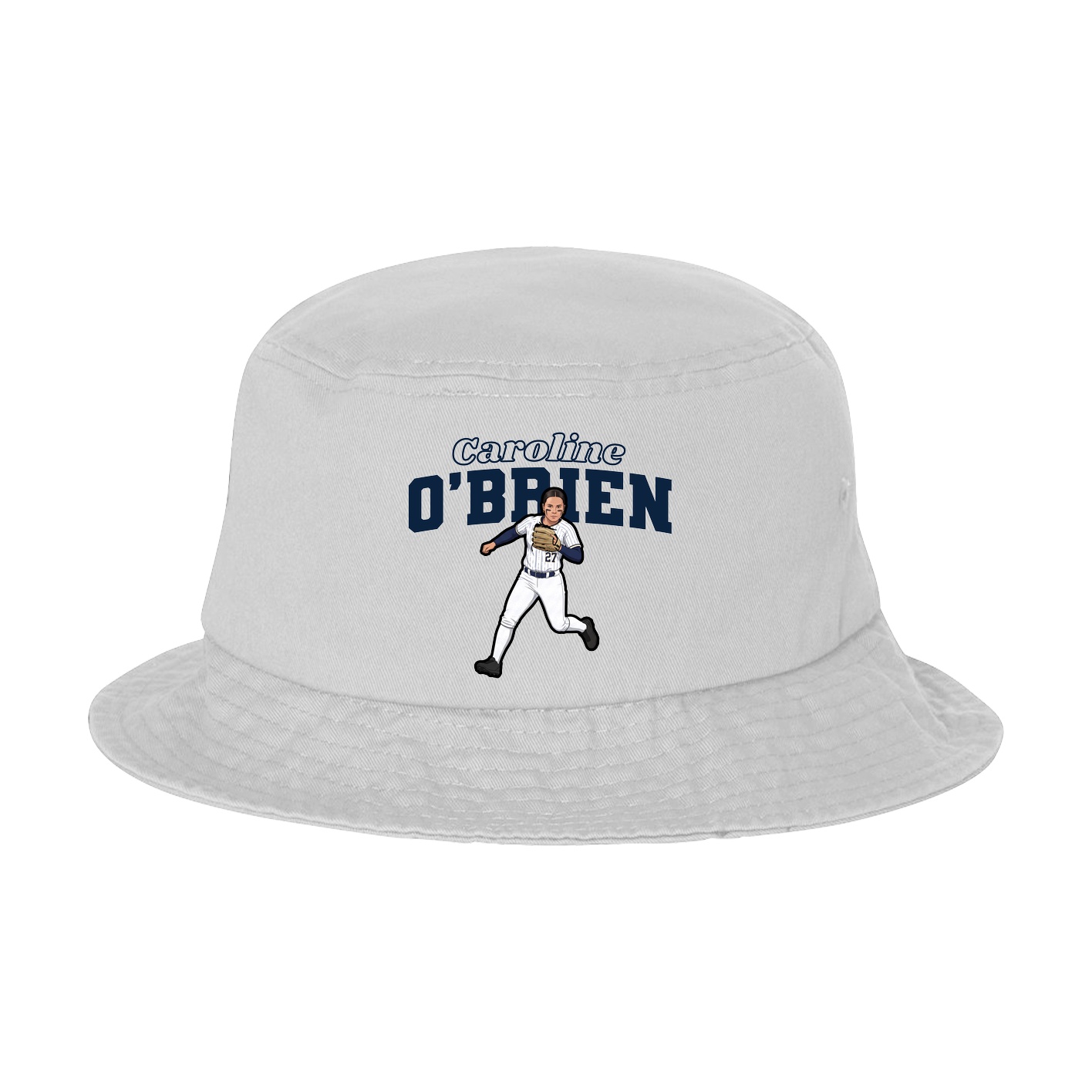 Bucket Cap — Name Arch in White