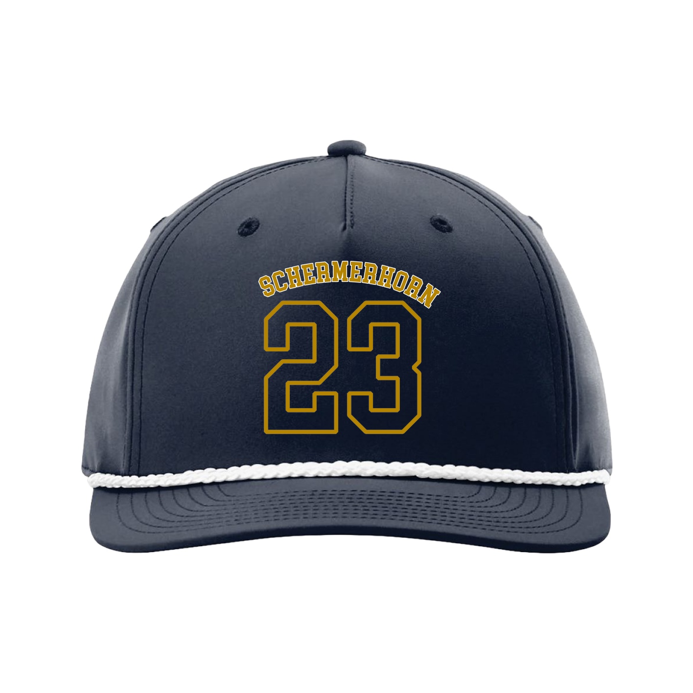 Five-Panel Classic Rope Cap — Shirsey Arch in Navy