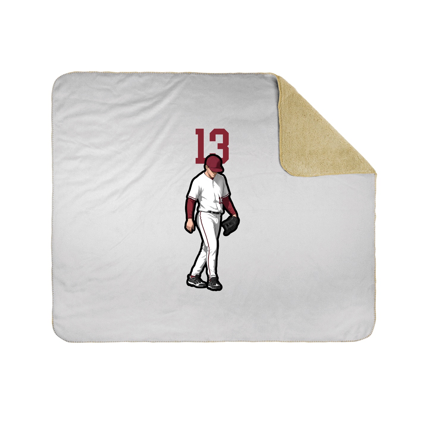 Throw Blanket — Number Top in White