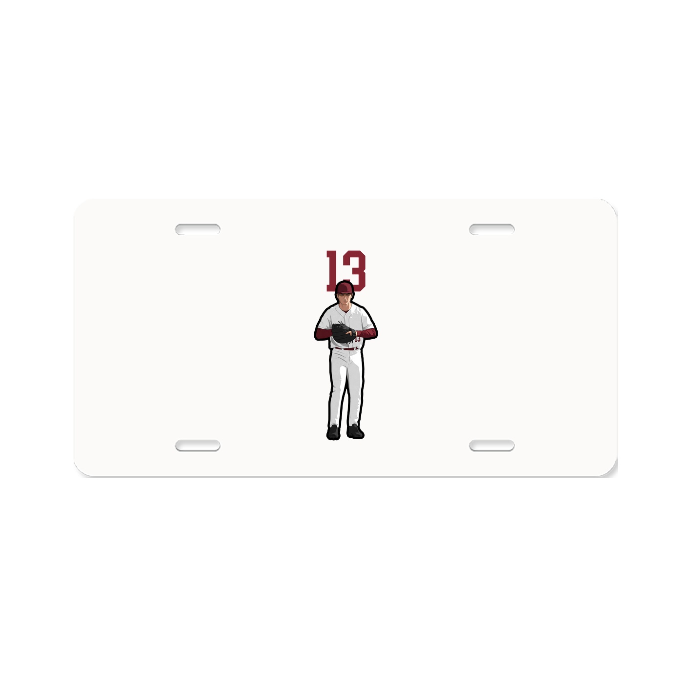 License Plate — Number Top in Classic