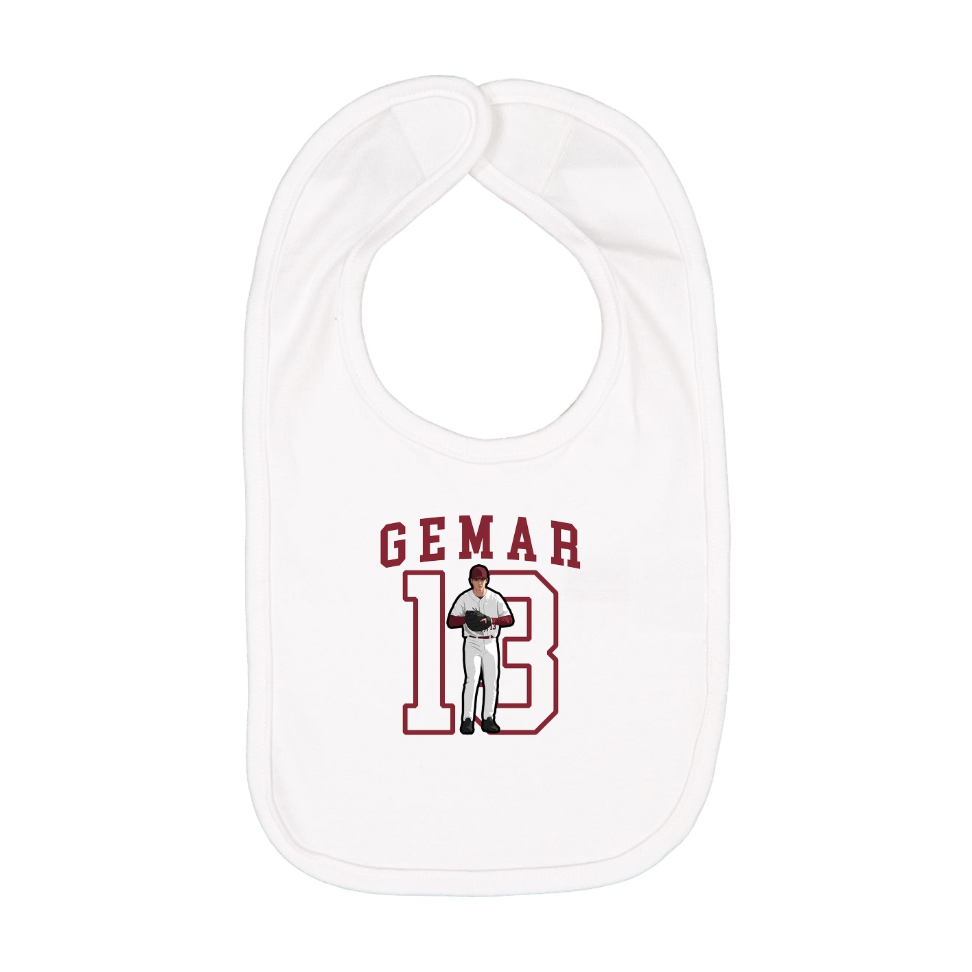 Infant Bib — Shirsey in White