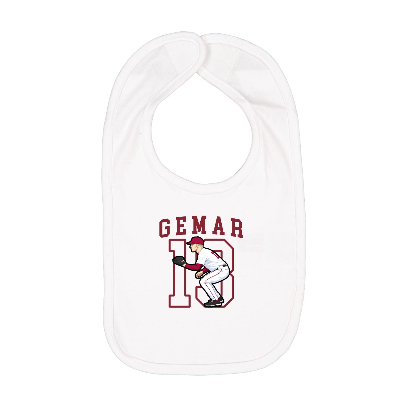 Infant Bib — Shirsey in White