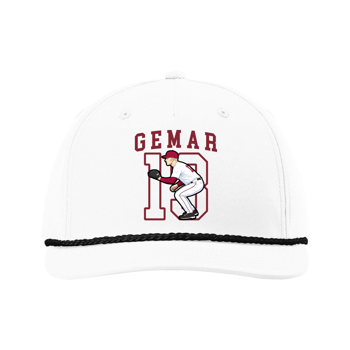 Five-Panel Classic Rope Cap — Shirsey in White