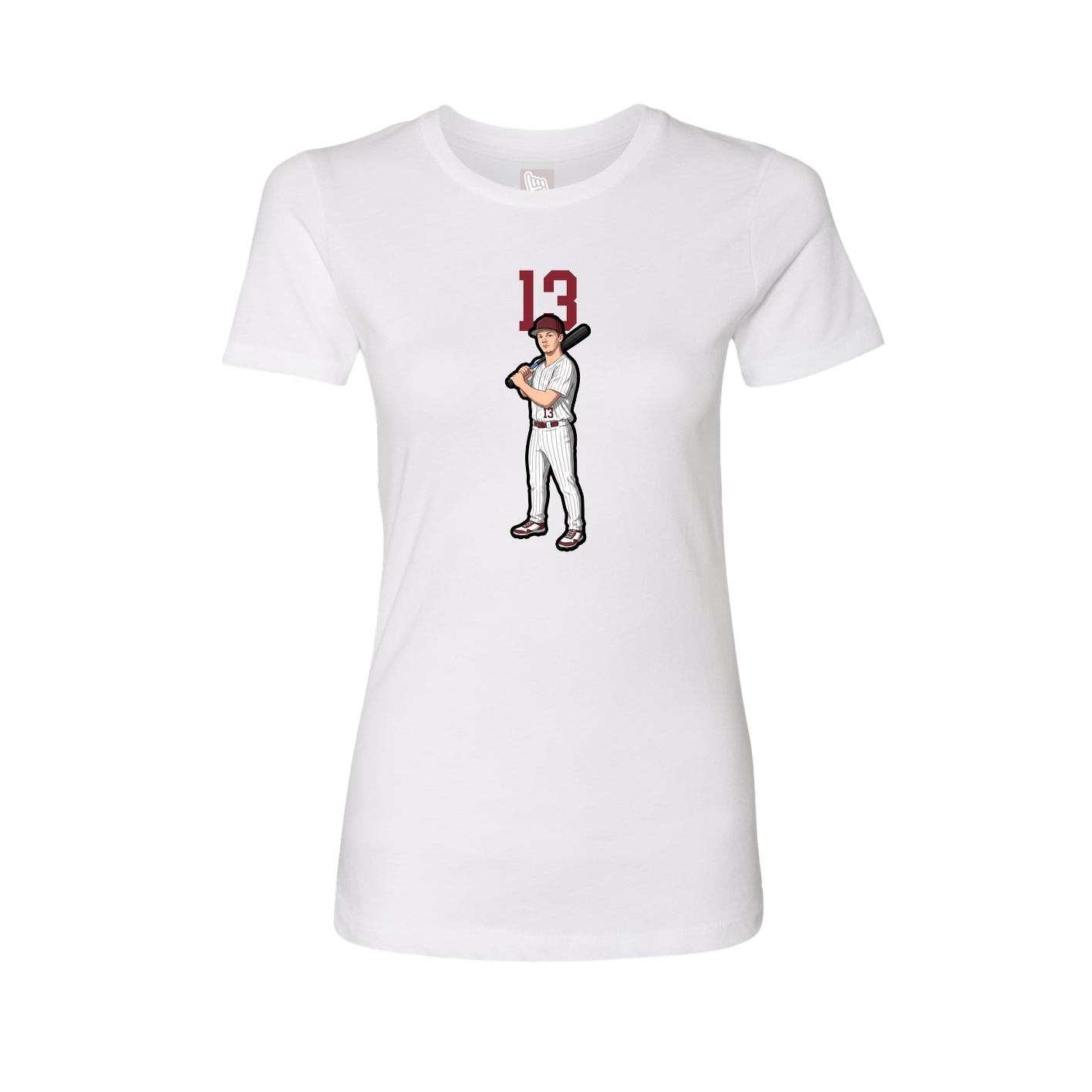 Womens Tee — Number Top in White