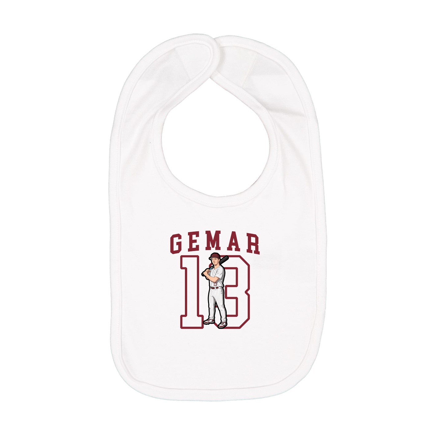 Infant Bib — Shirsey in White