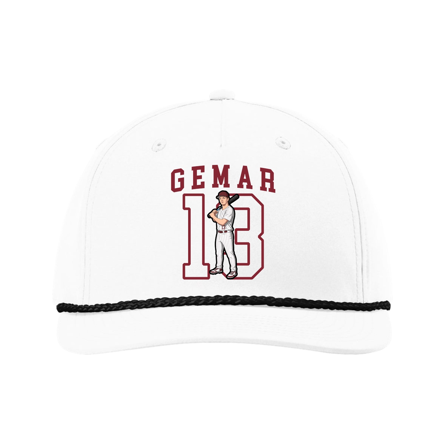 Five-Panel Classic Rope Cap — Shirsey in White