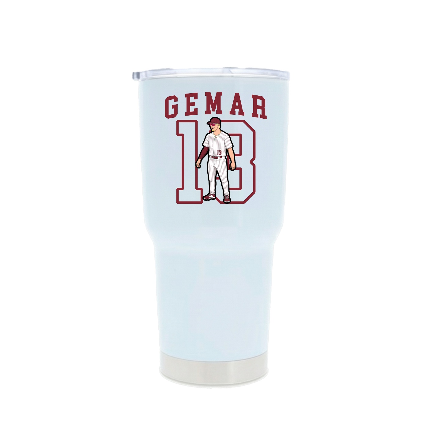 30oz Stainless Steel Tumbler — Shirsey in White