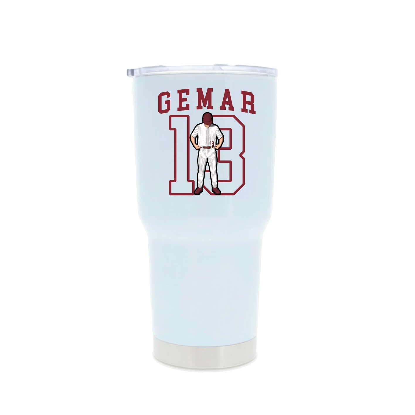 30oz Stainless Steel Tumbler — Shirsey in White