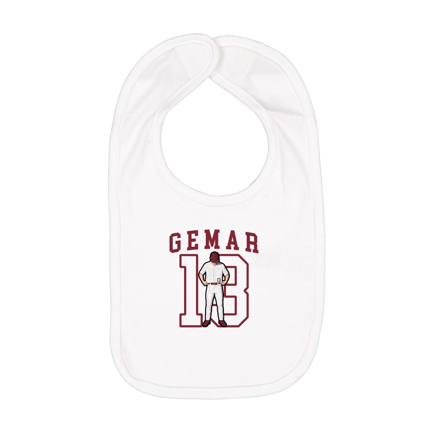 Infant Bib — Shirsey in White