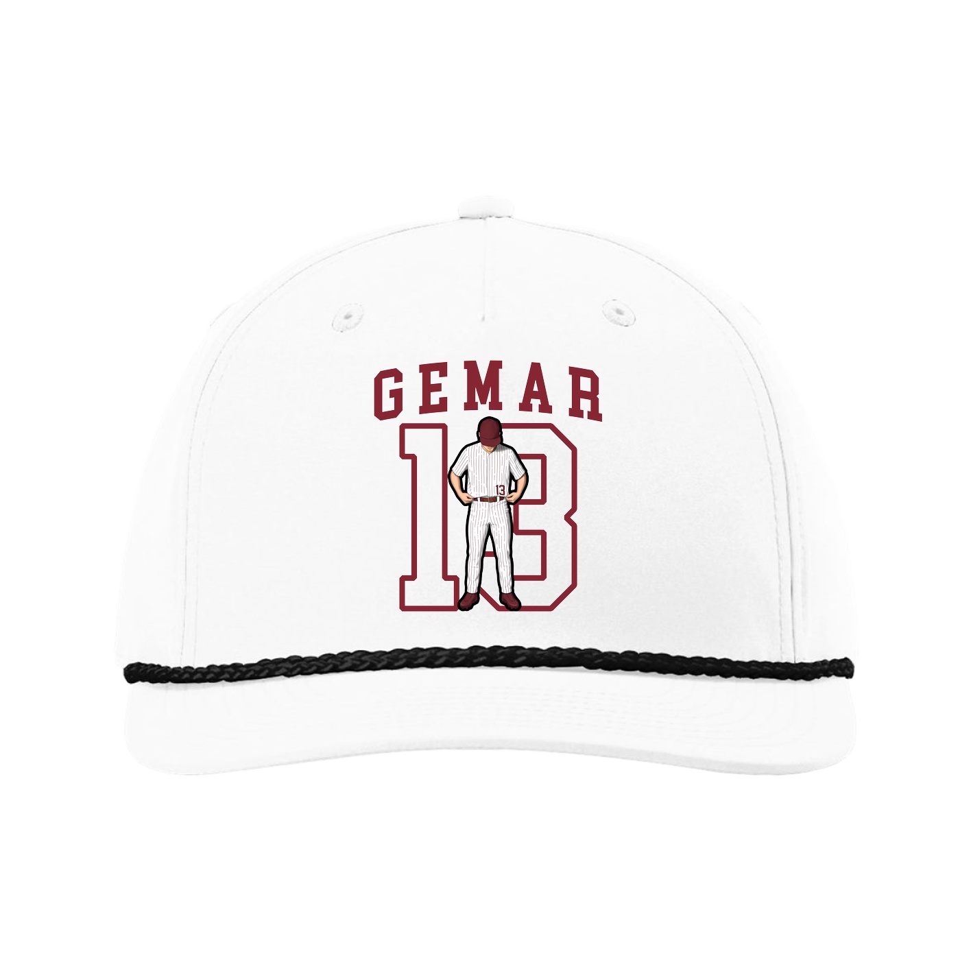 Five-Panel Classic Rope Cap — Shirsey in White