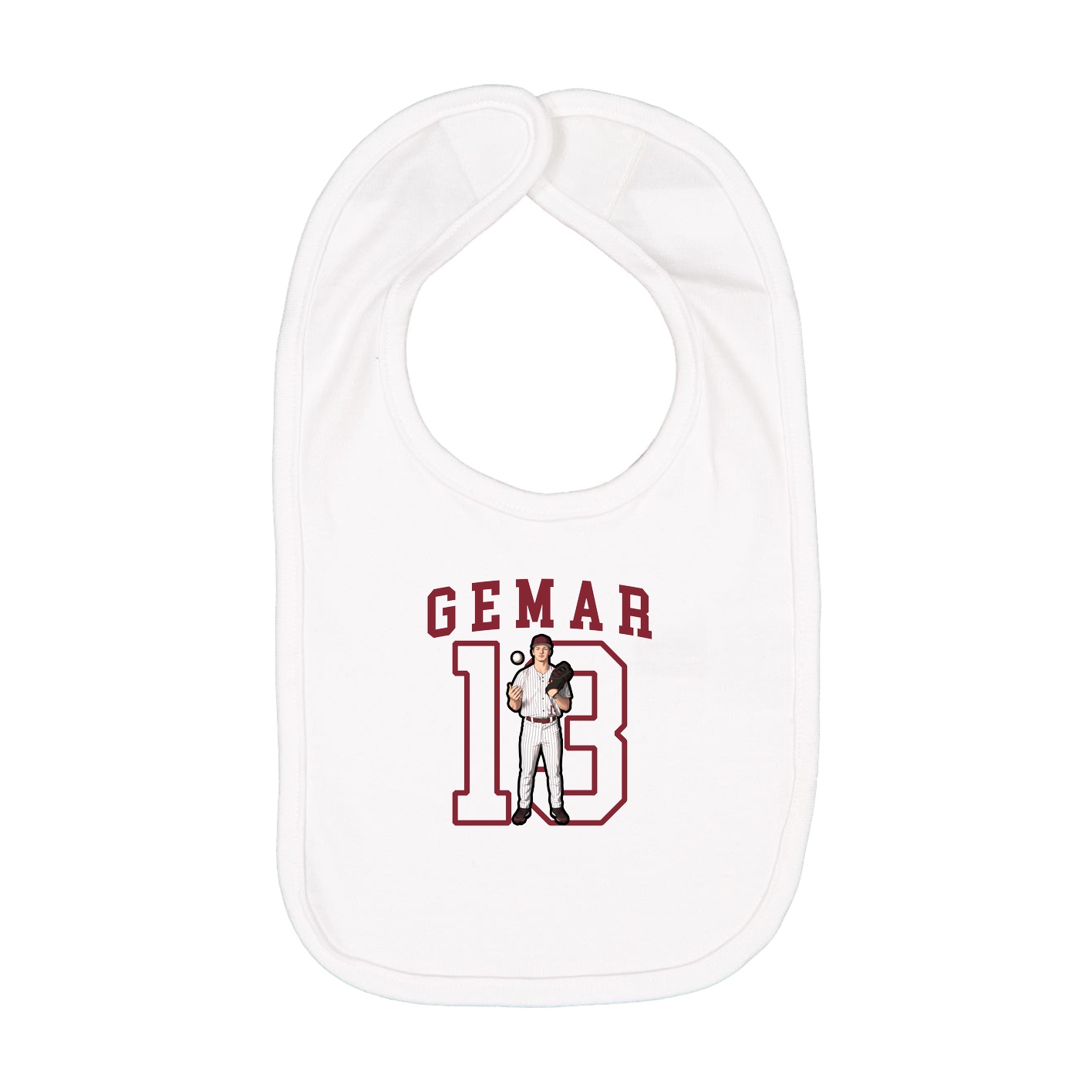 Infant Bib — Shirsey in White
