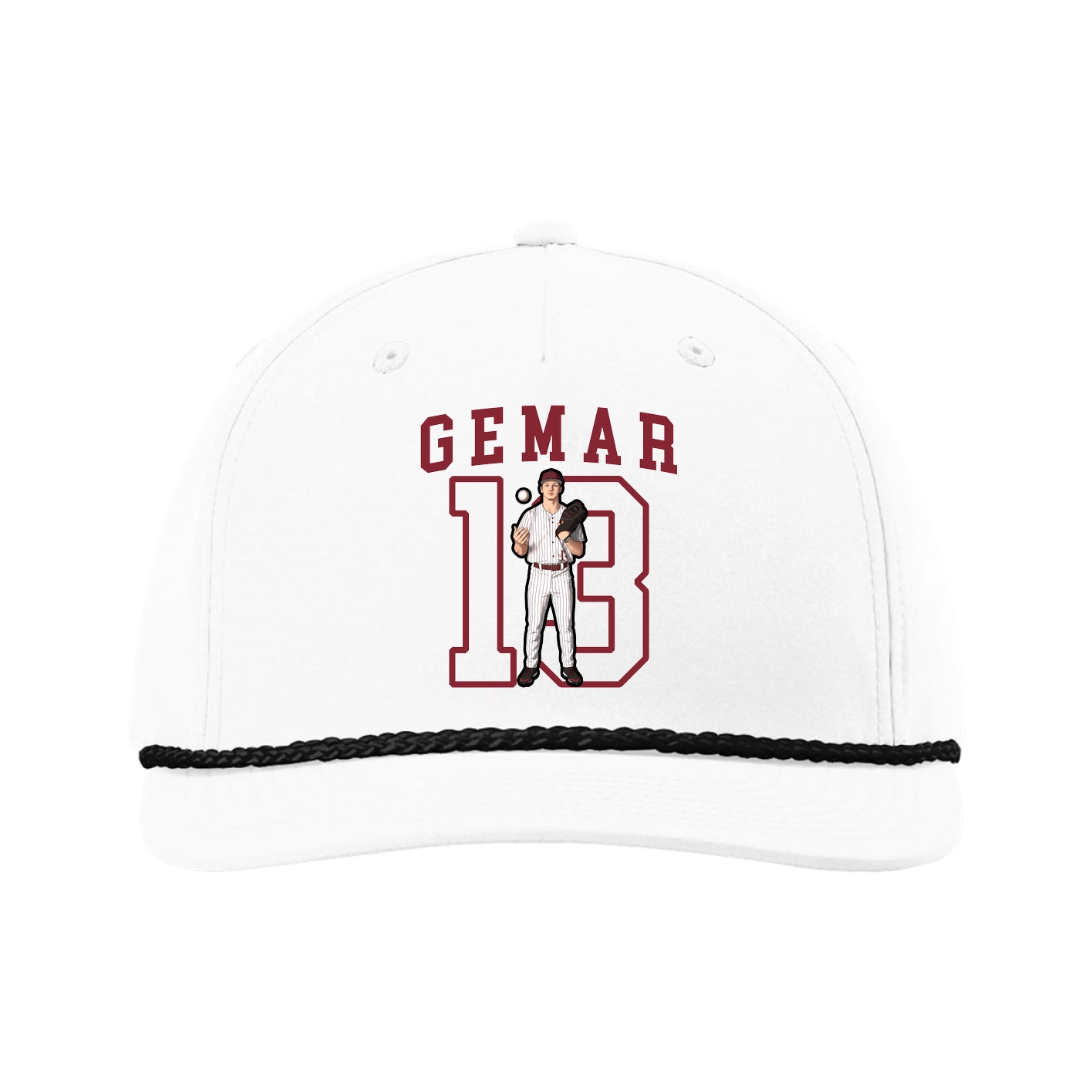 Five-Panel Classic Rope Cap — Shirsey in White