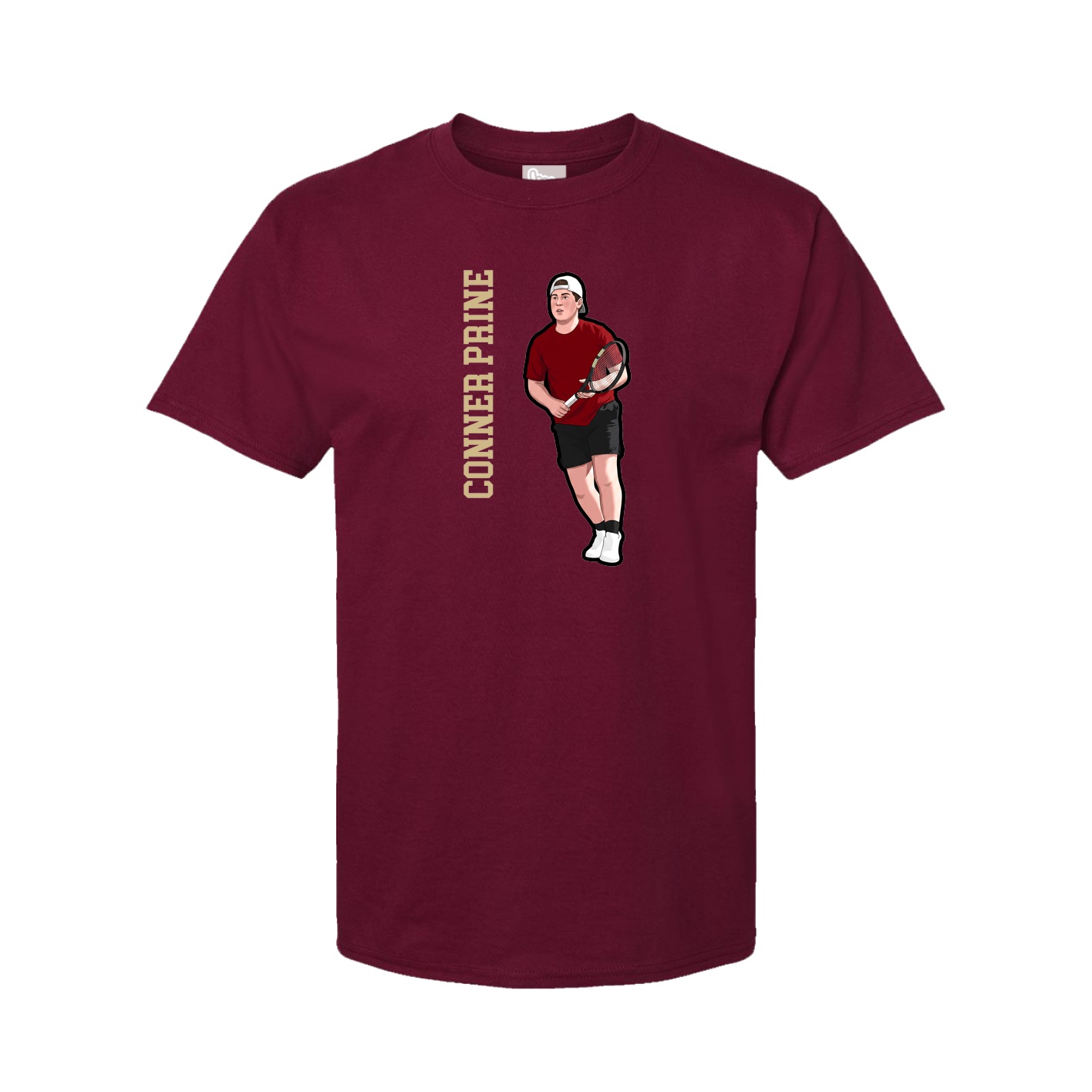Tee — Name Vertical in Cardinal
