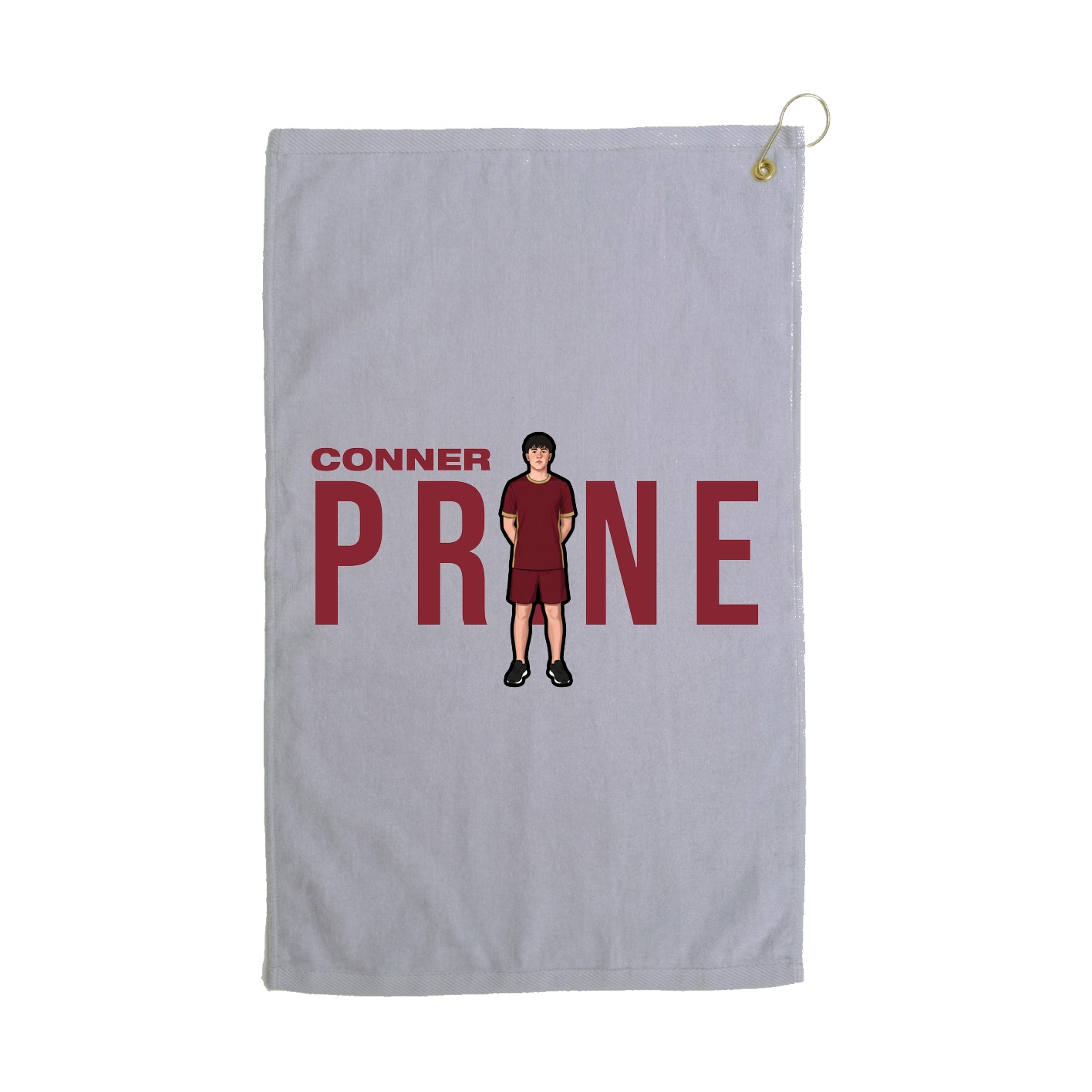 Golf Towel — Player Name in Grey