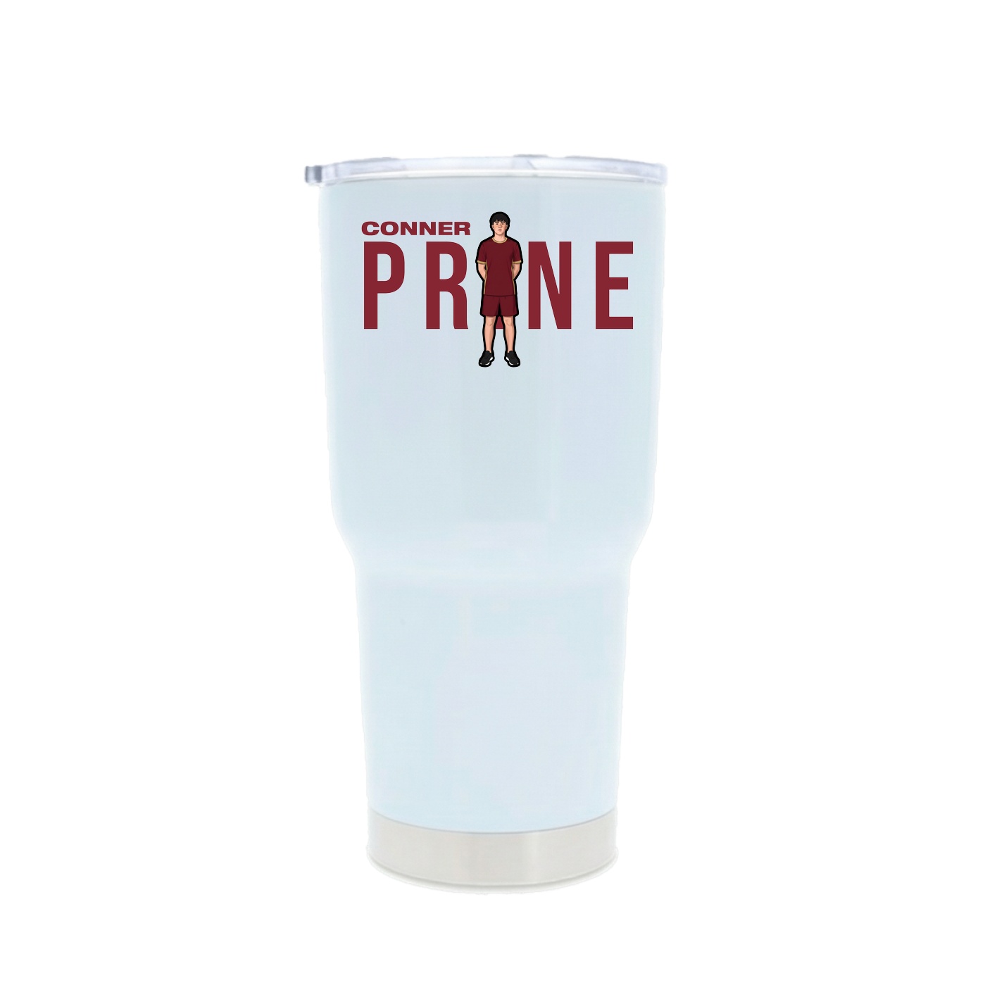 30oz Stainless Steel Tumbler — Player Name in White