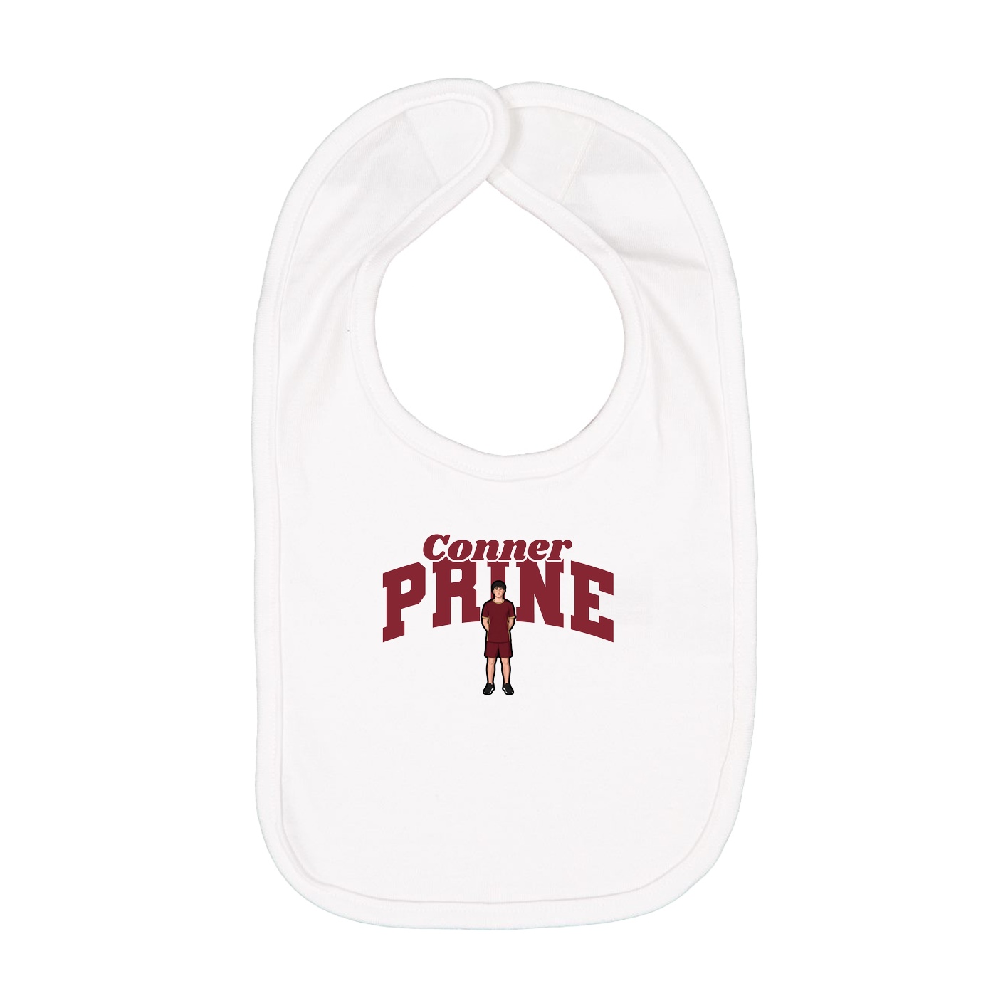Infant Bib — Signature Arch in White