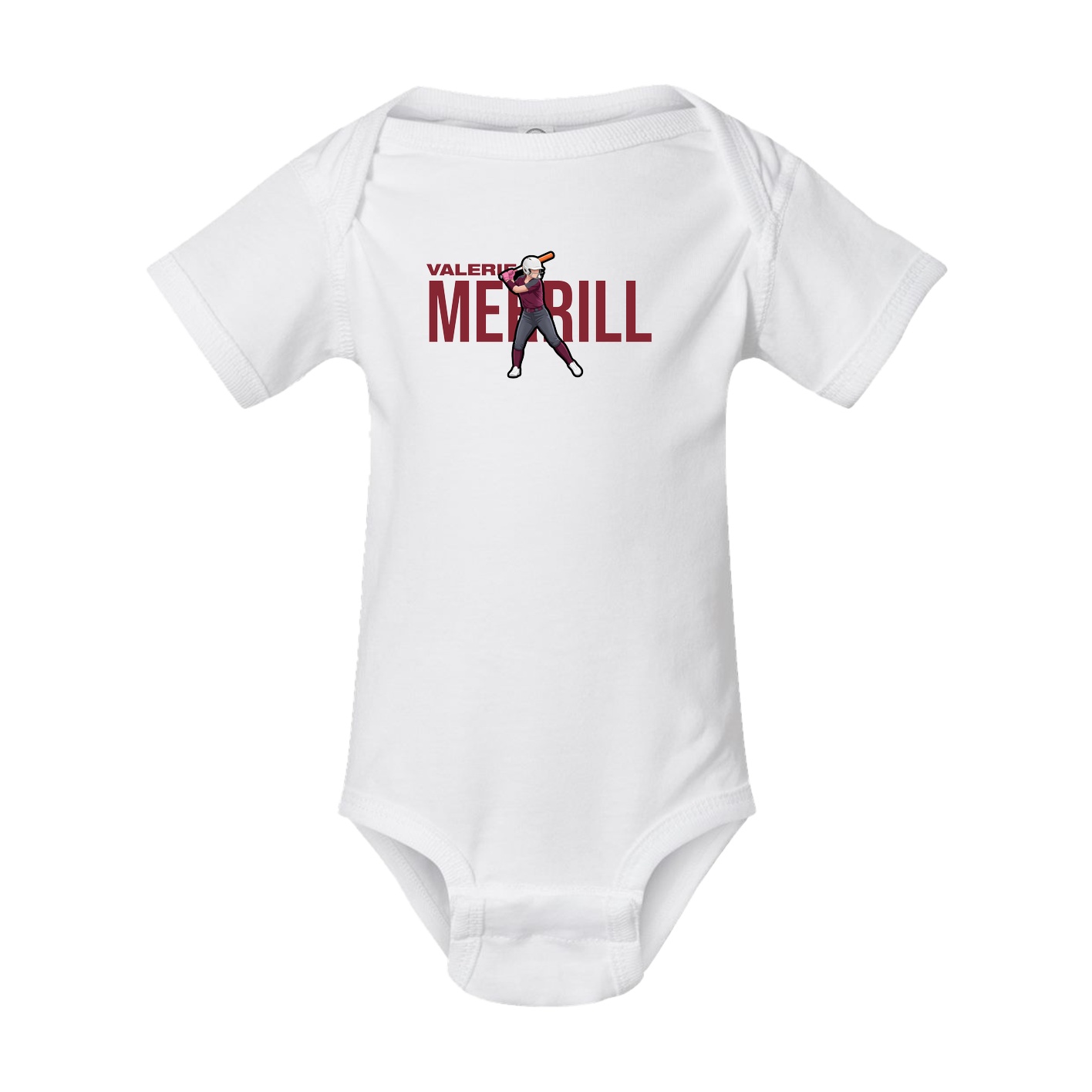 Baby Onesie — Player Name in White