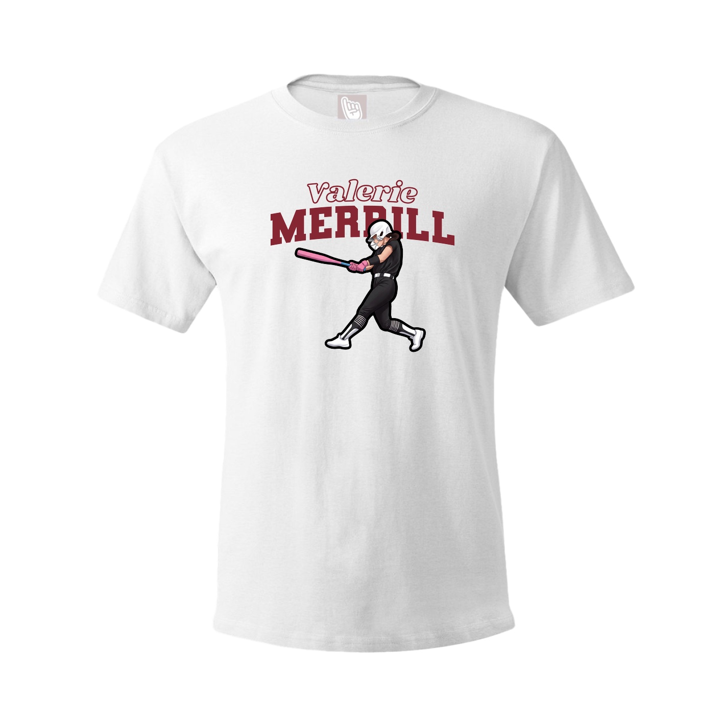 Youth Tee — Name Arch in White
