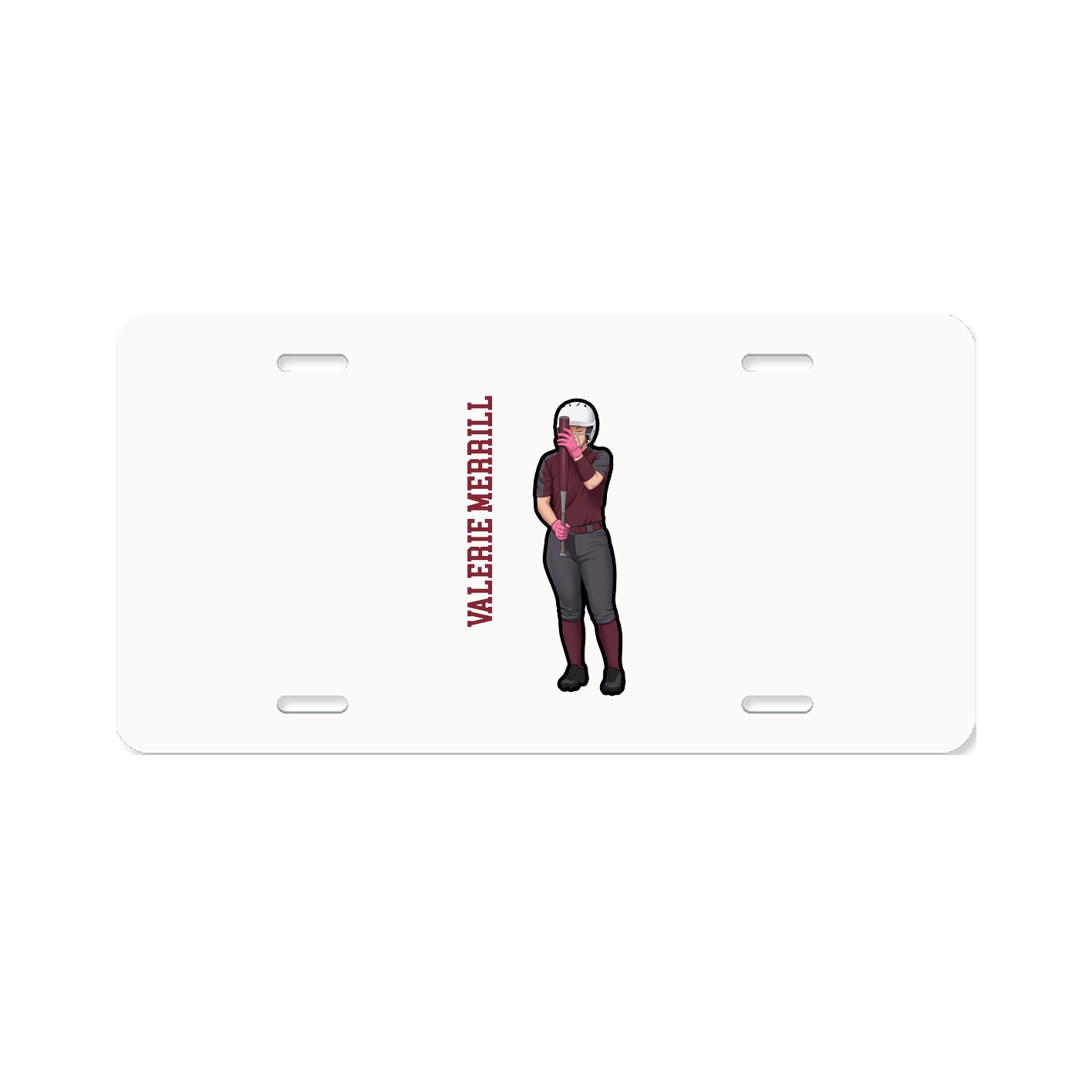 License Plate — Name Vertical in Classic