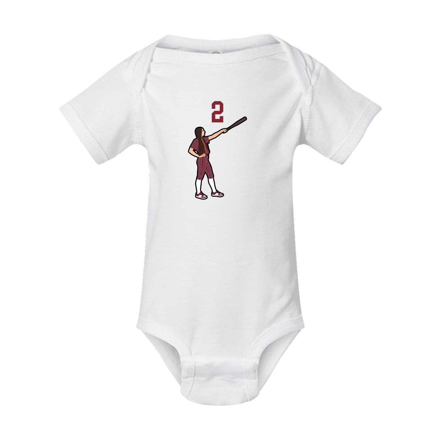 Baby Onesie — Number Top in White