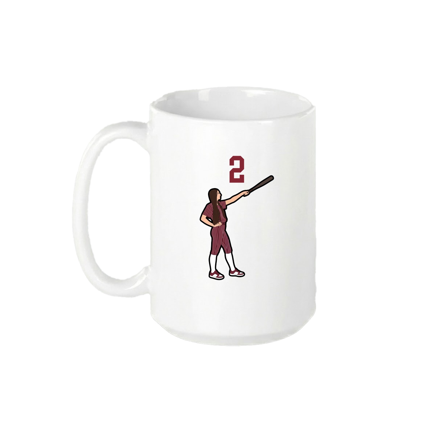 15oz Coffee Mug — Number Top in White