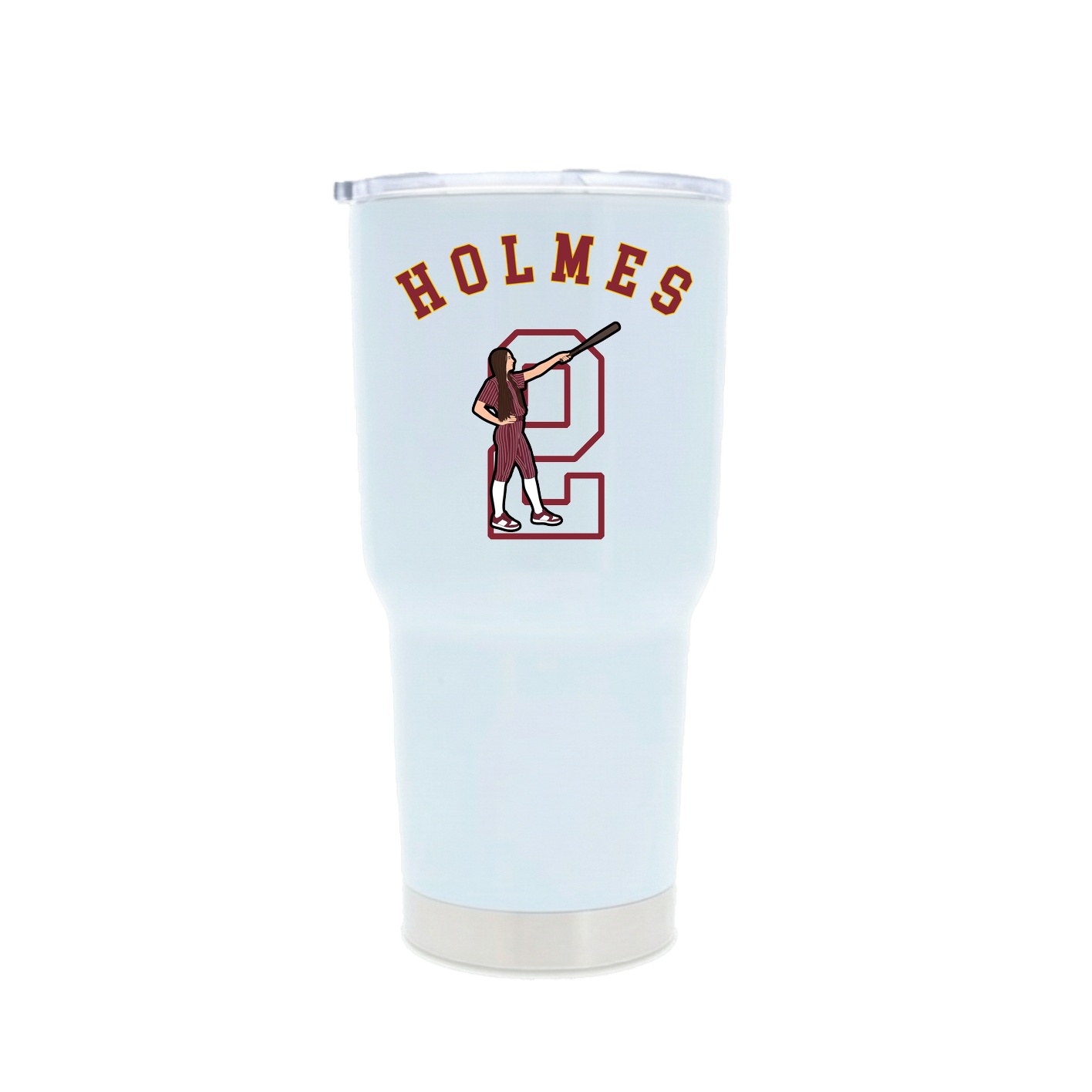 30oz Stainless Steel Tumbler — Shirsey Arch in White