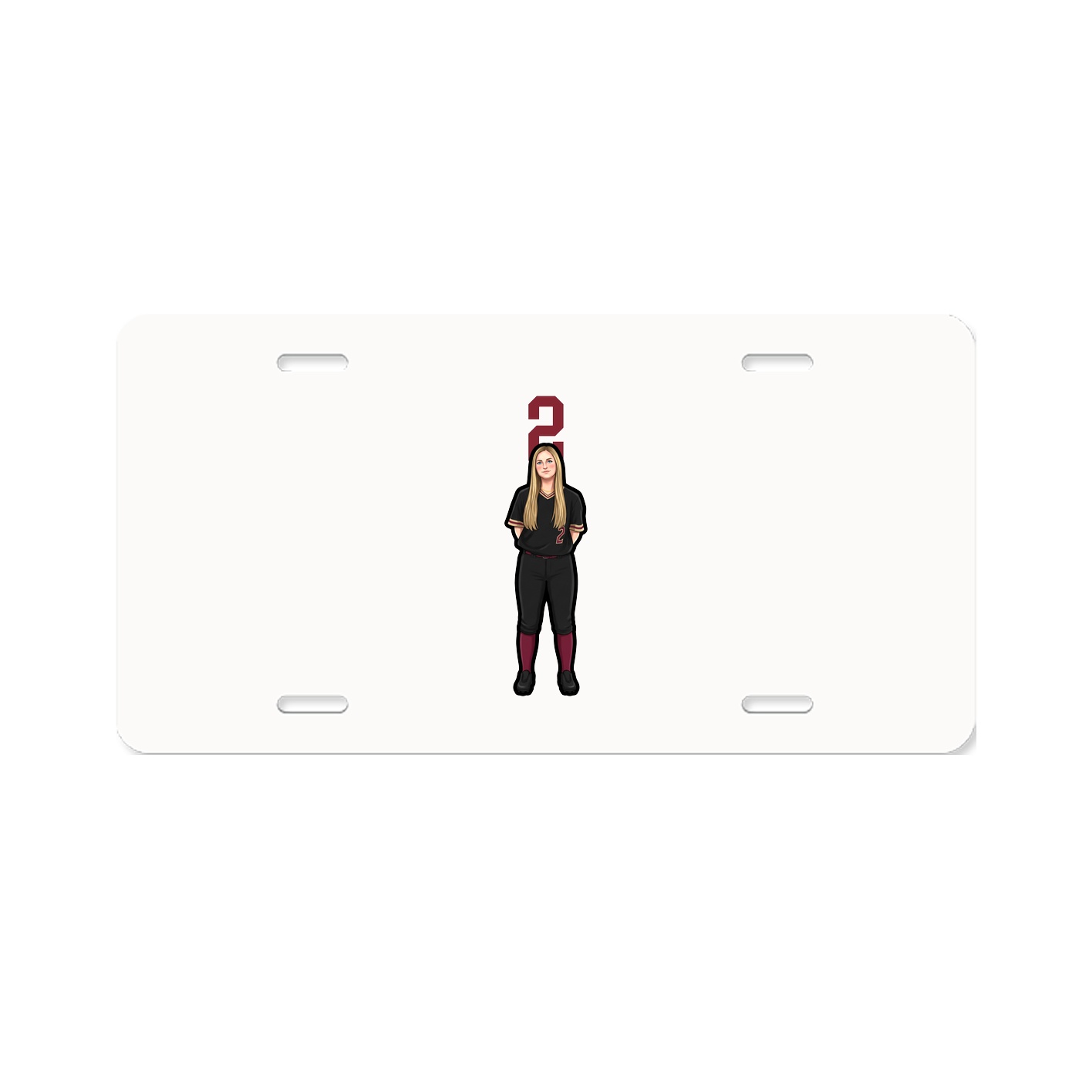 License Plate — Number Top in Classic