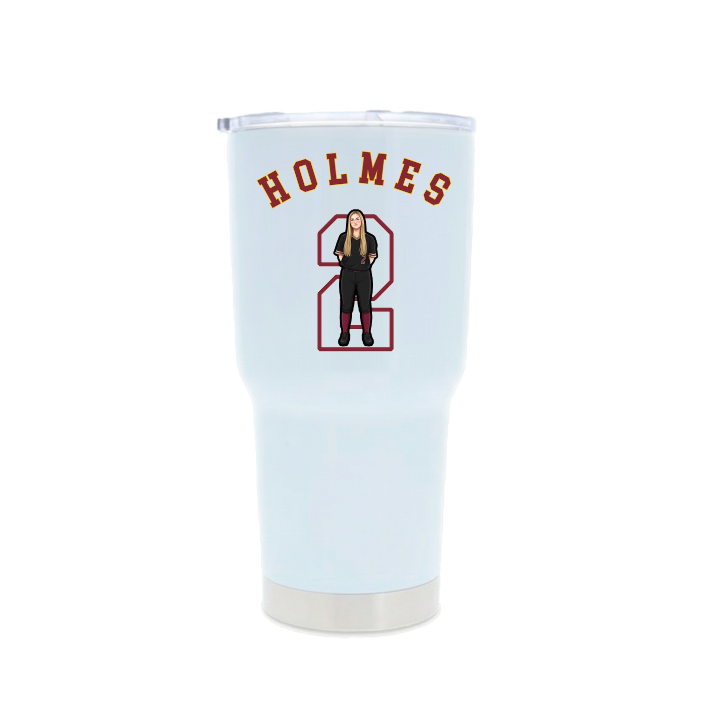 30oz Stainless Steel Tumbler — Shirsey Arch in White