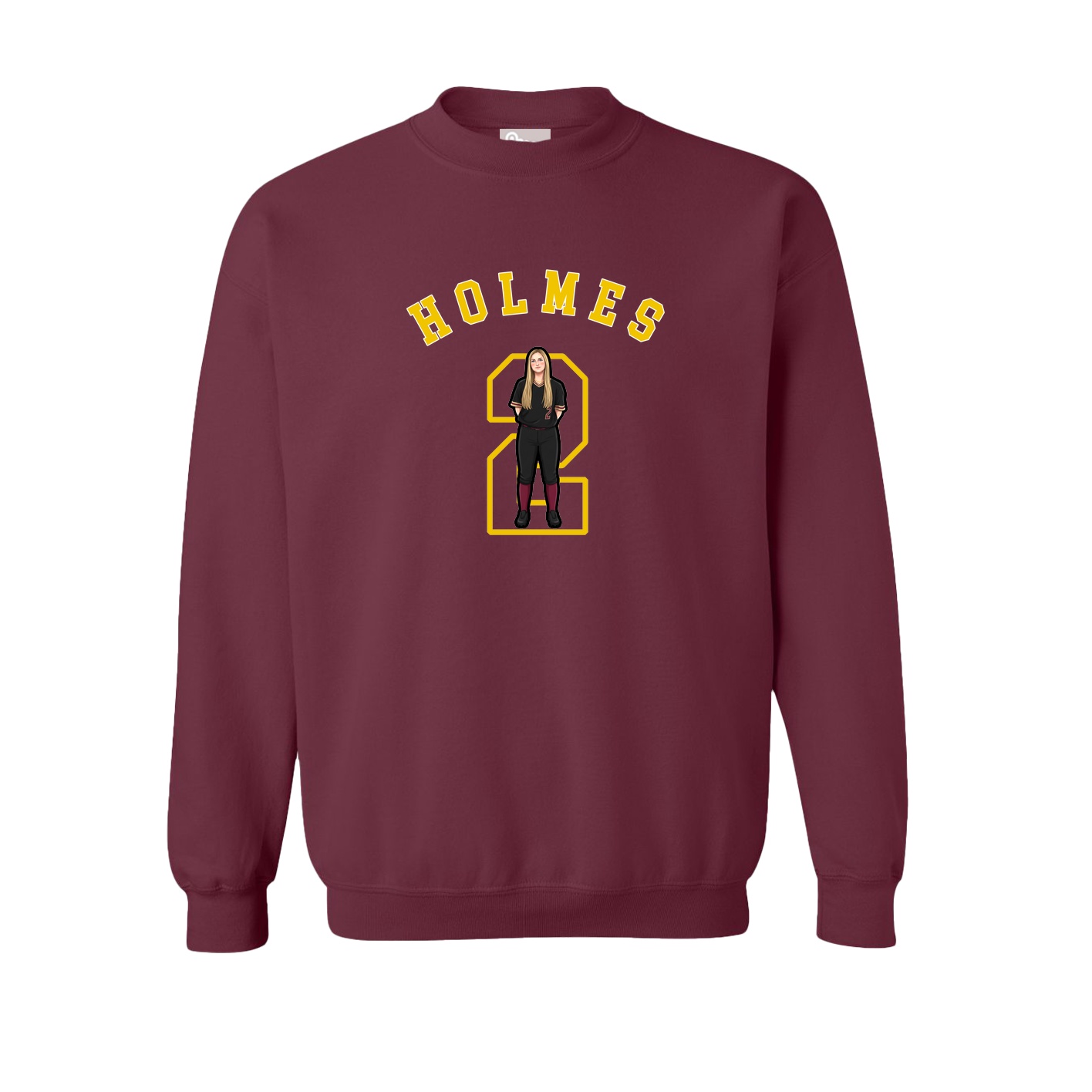 Fleece Crew — Shirsey Arch in Maroon