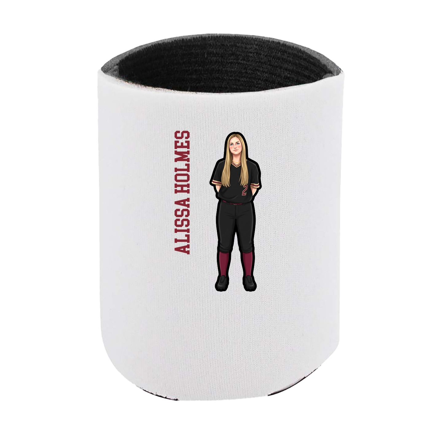 Can Holder — Name Vertical in White