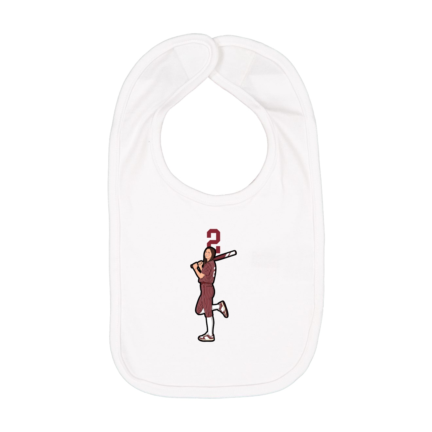 Infant Bib — Number Top in White