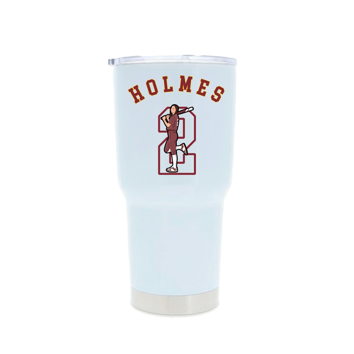 30oz Stainless Steel Tumbler — Shirsey Arch in White