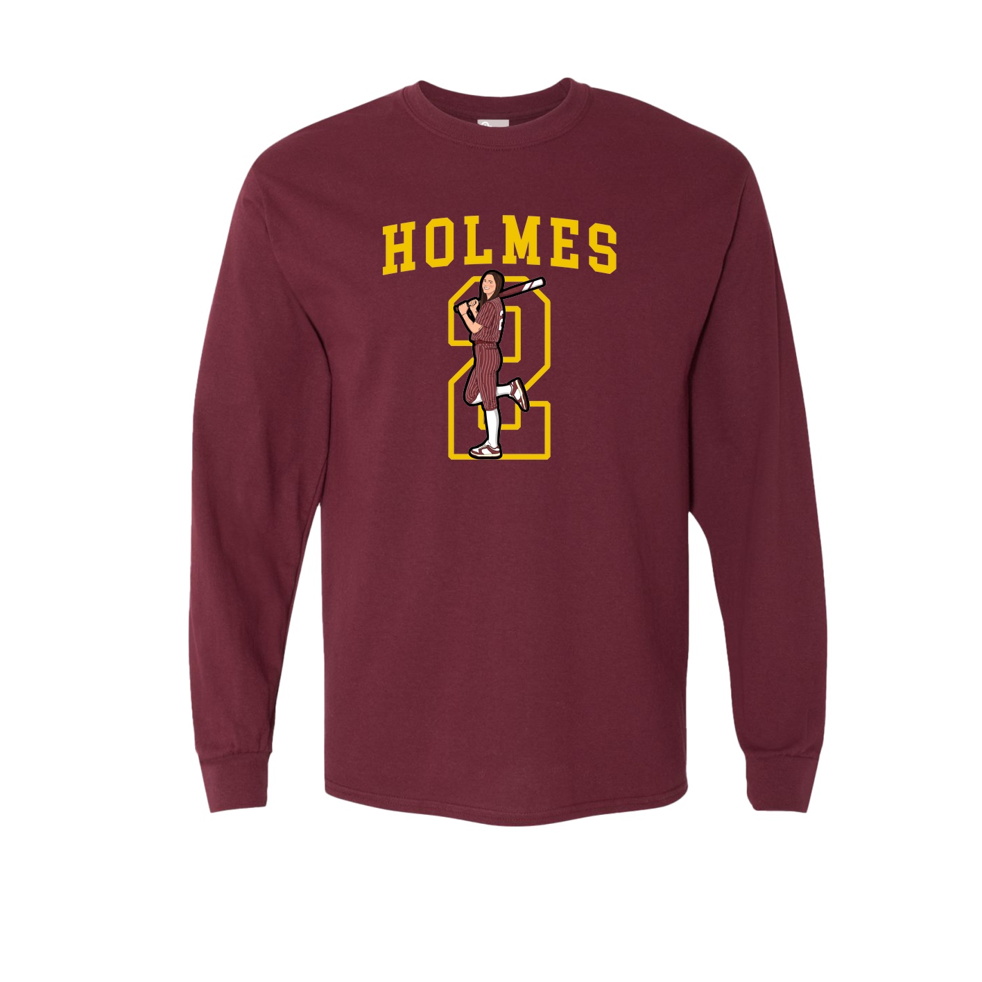 Long Sleeve Tee — Shirsey in Maroon