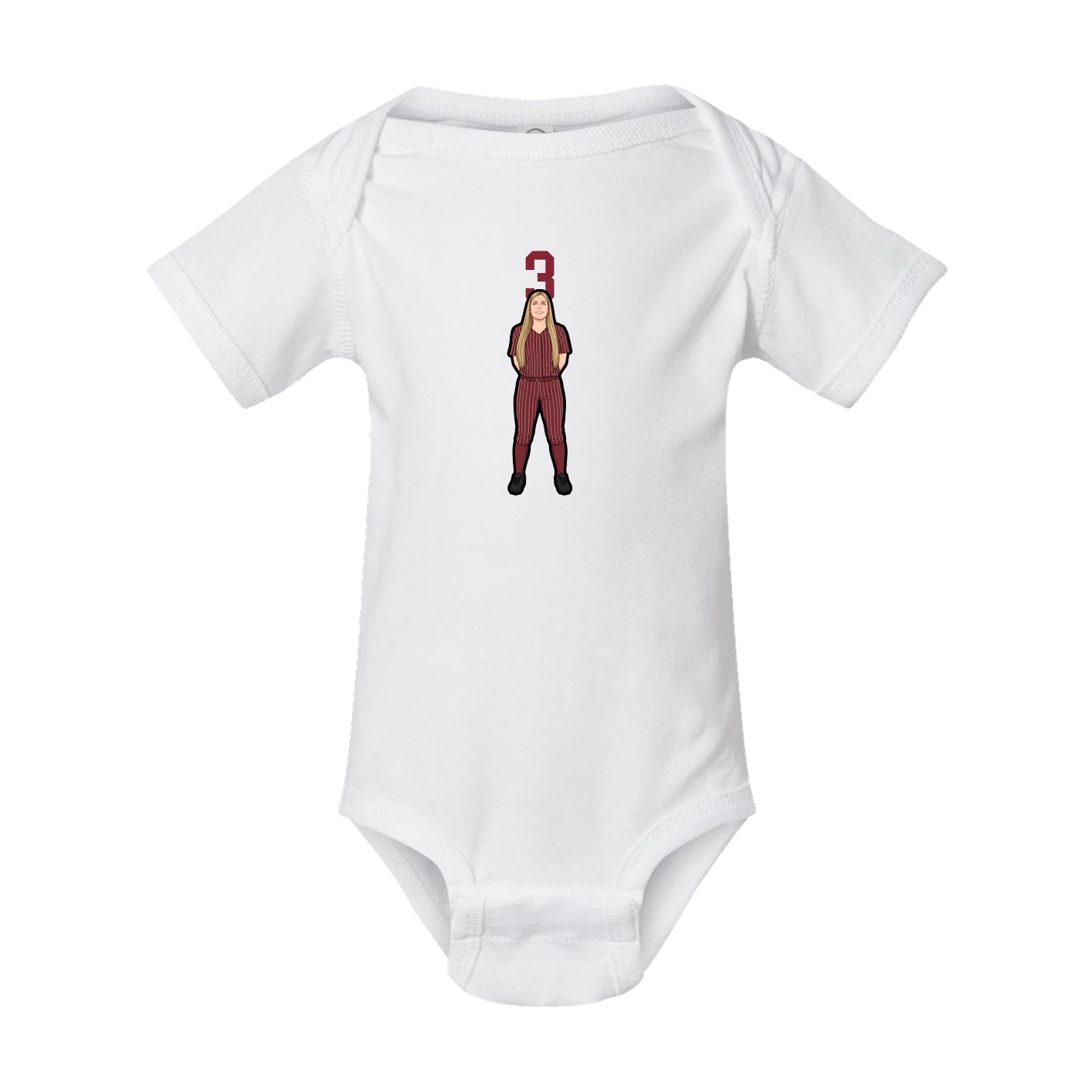 Baby Onesie — Number Top in White