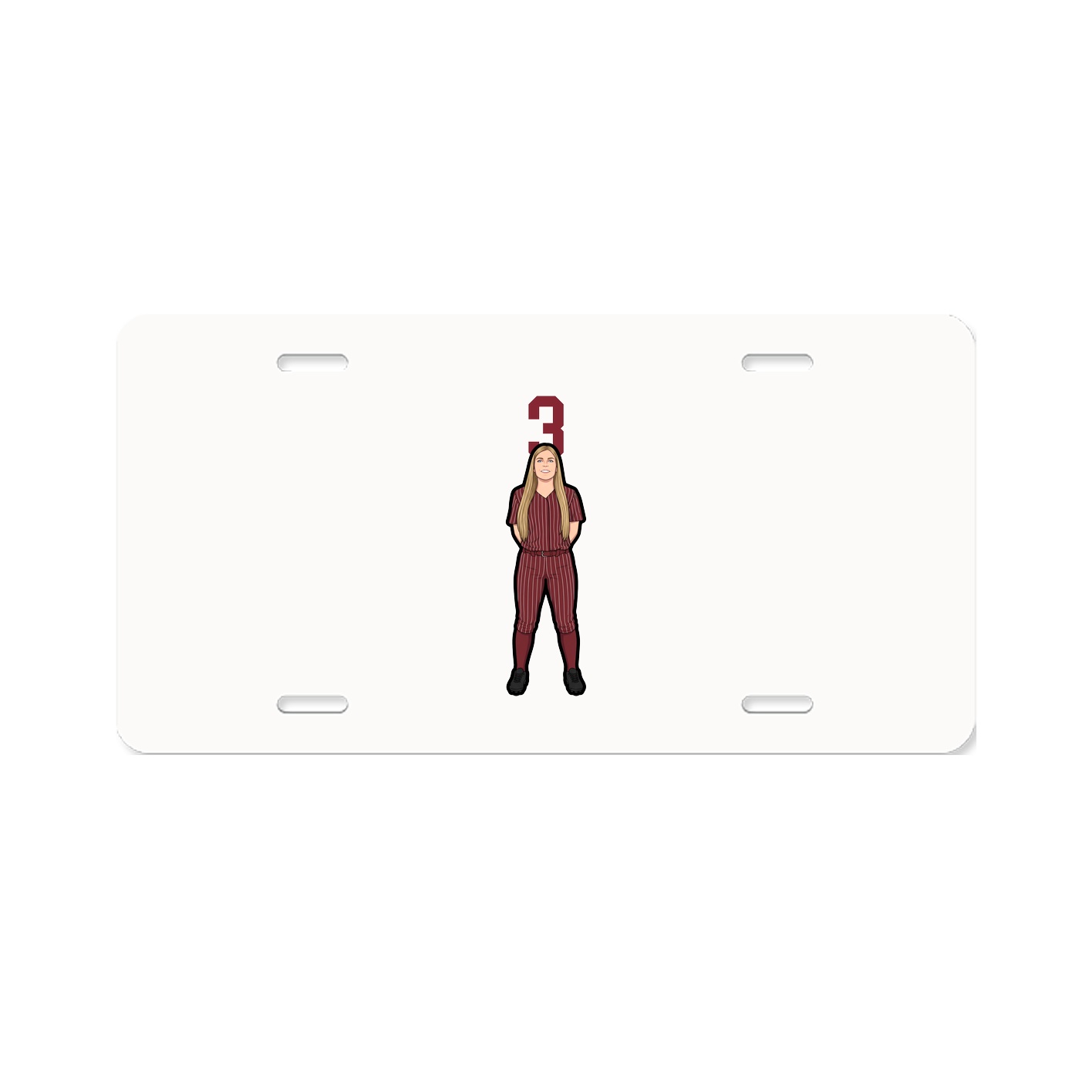 License Plate — Number Top in Classic