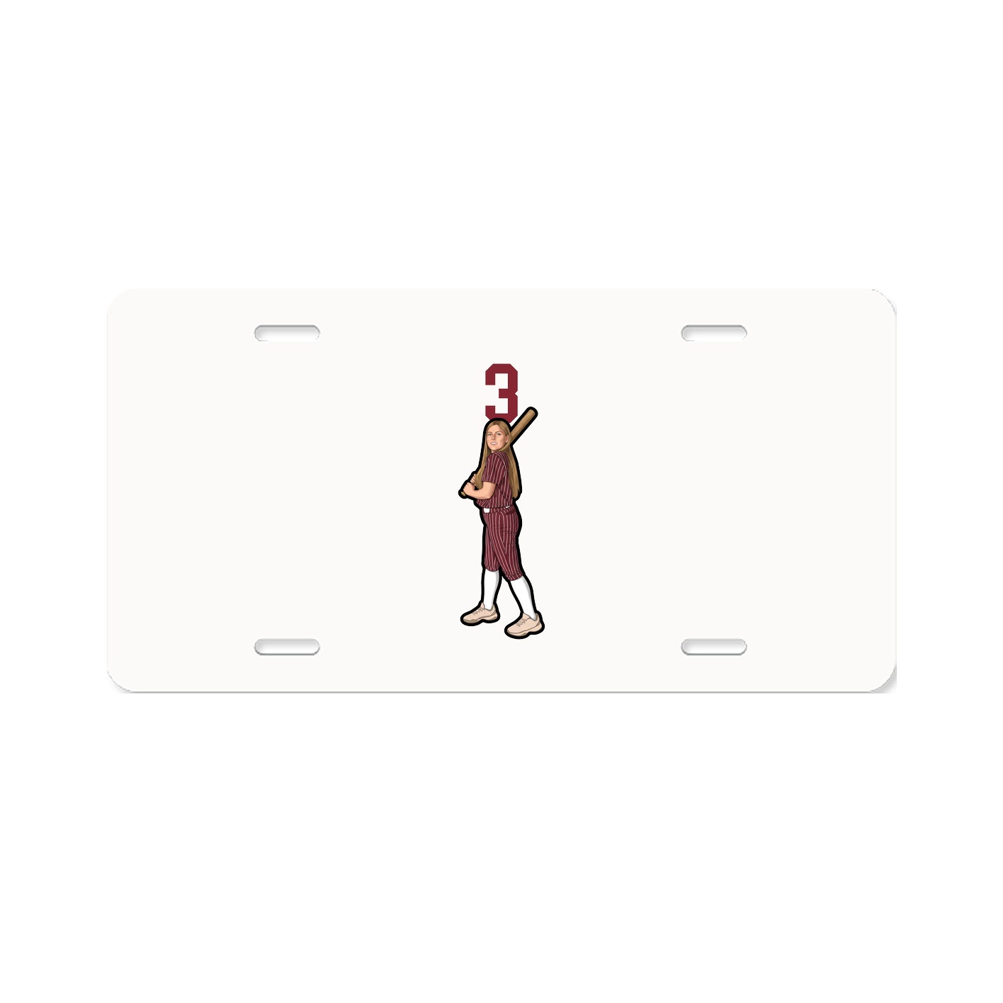 License Plate — Number Top in Classic