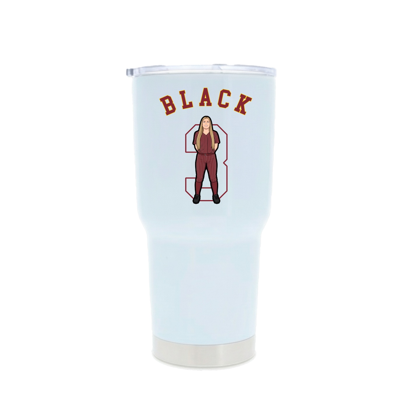 30oz Stainless Steel Tumbler — Shirsey Arch in White