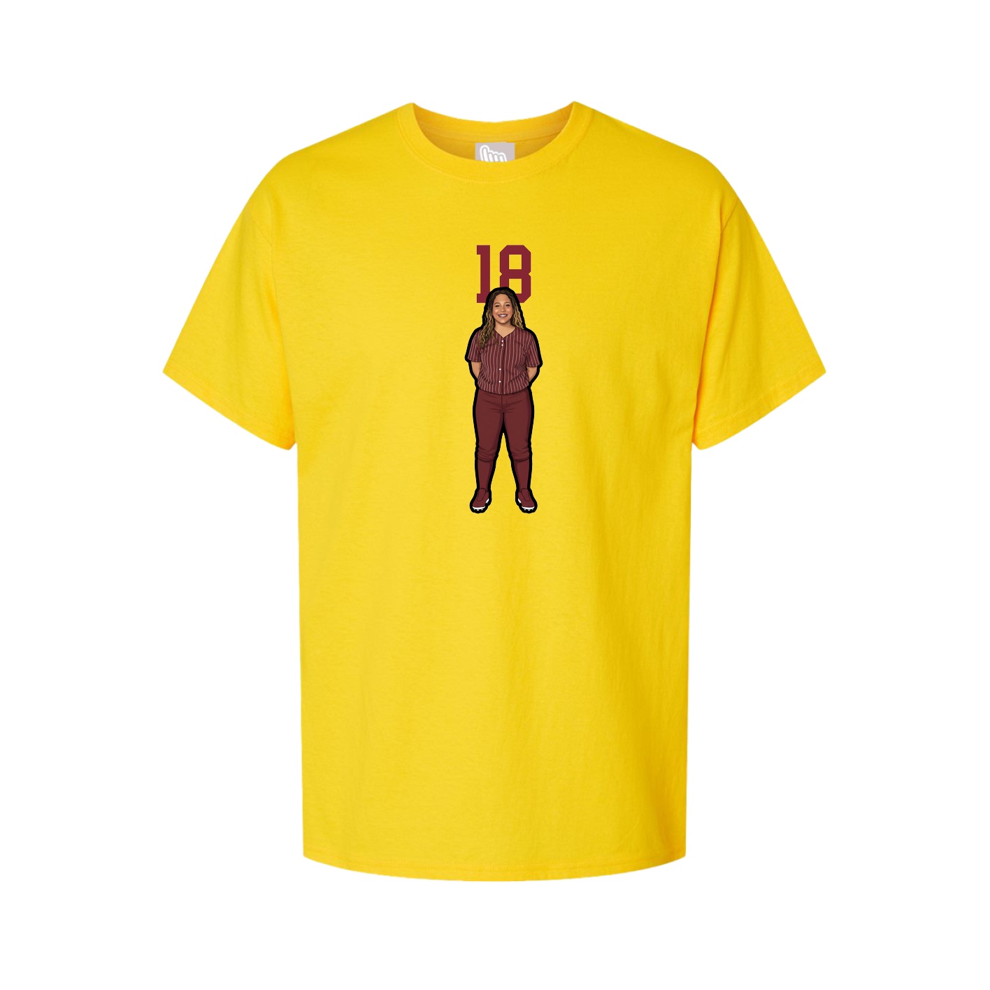 Youth Tee — Number Top in Gold