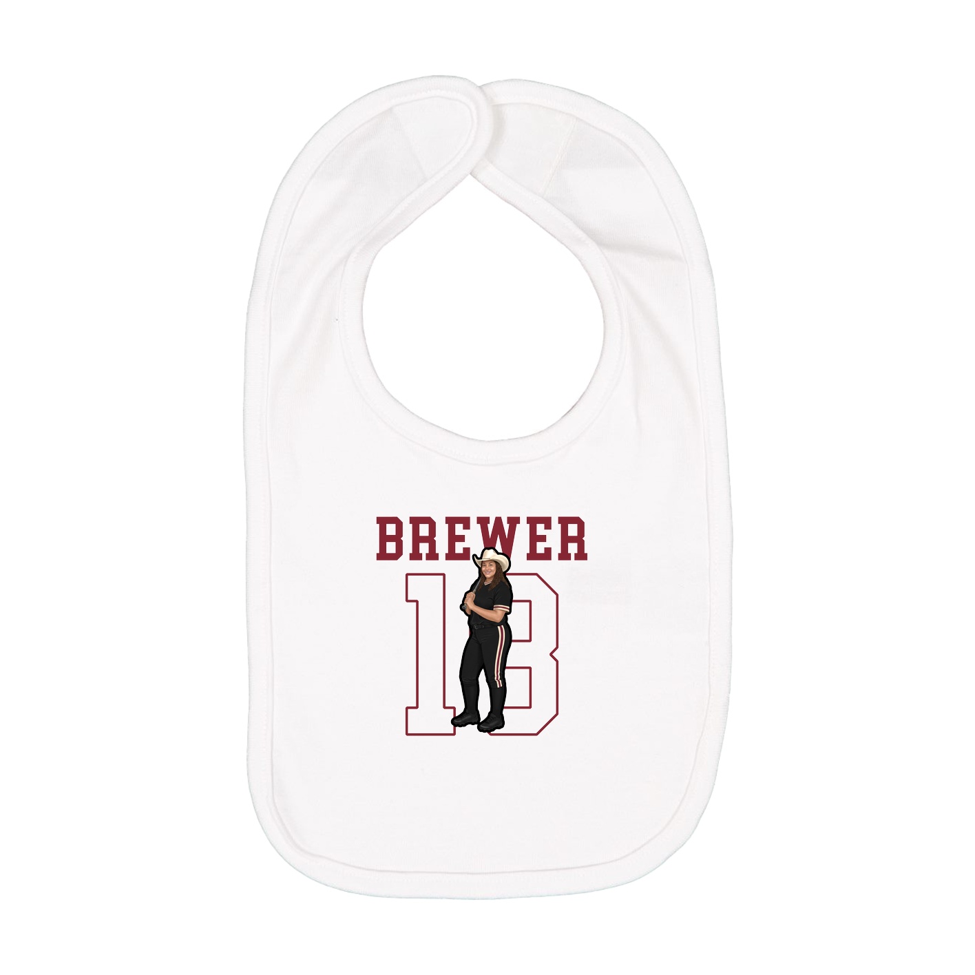 Infant Bib — Shirsey in White
