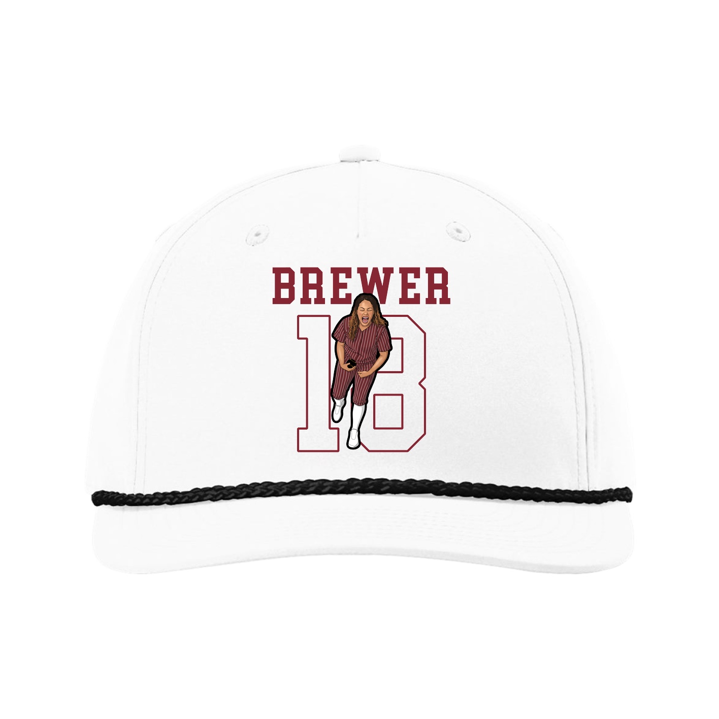 Five-Panel Classic Rope Cap — Shirsey in White