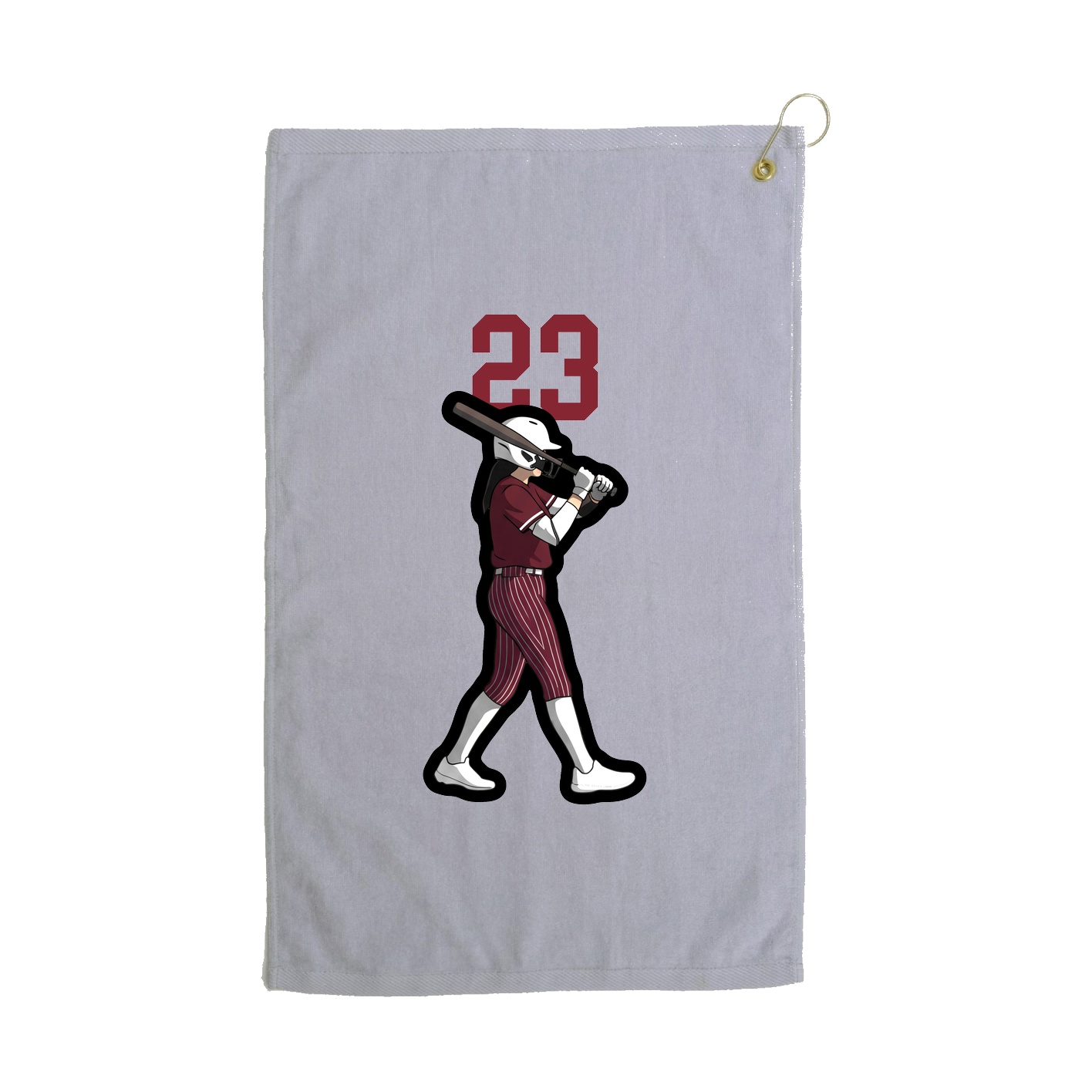 Golf Towel — Number Top in Grey